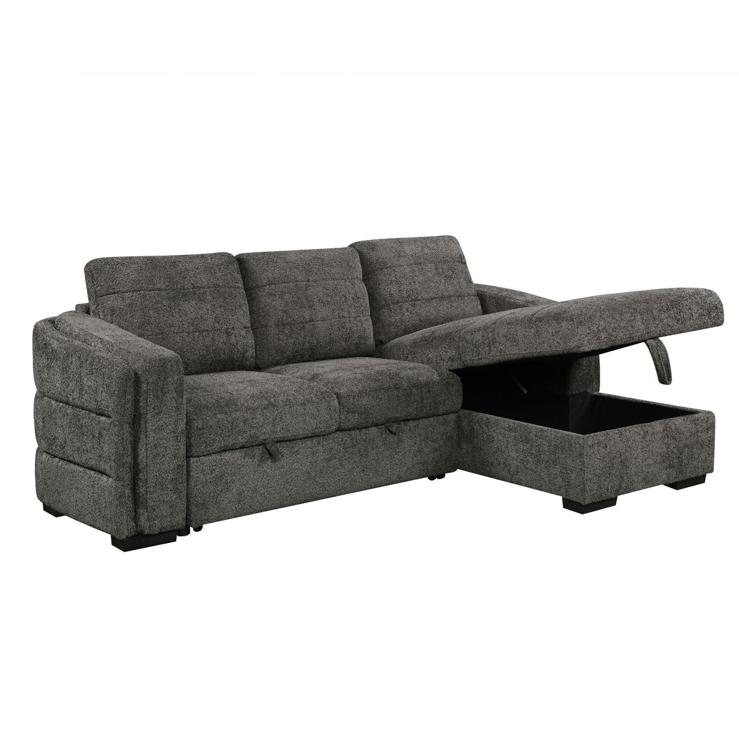 Sala Rinconera Ana Chenille Gris Plomo