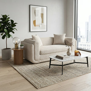 Sofá 2 Puestos Aspen Chenille Beige