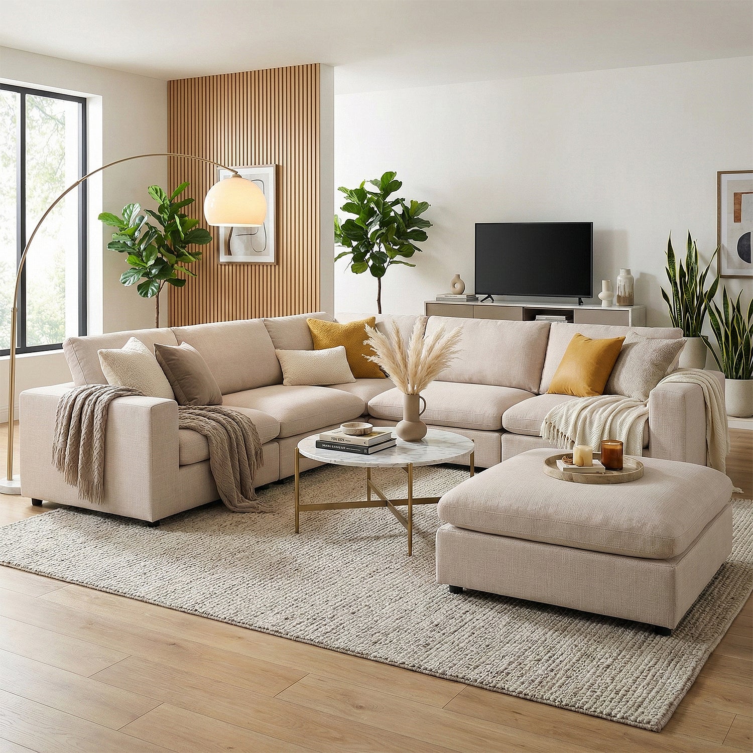 Sala Funcional Corin Chenille Beige