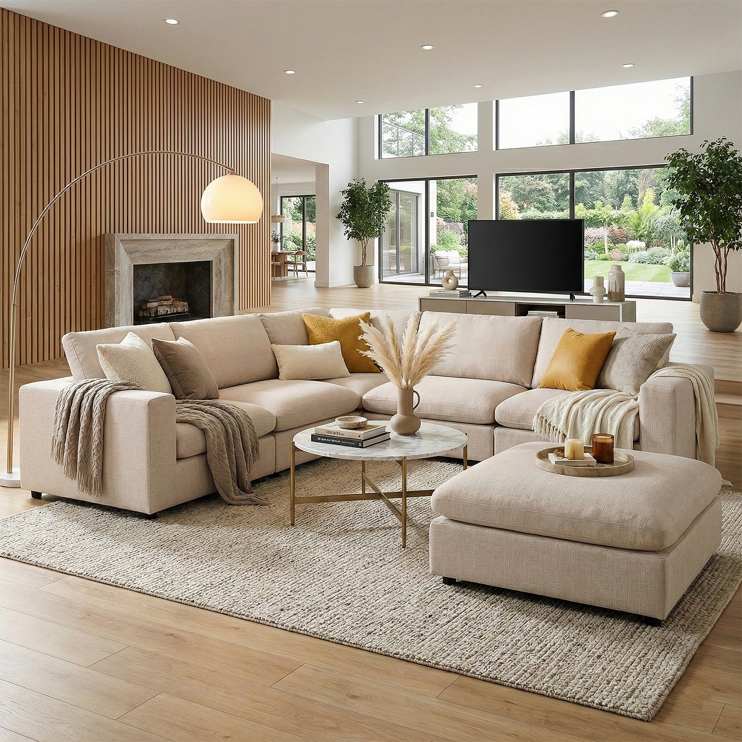 Sala Funcional Corin Chenille Beige
