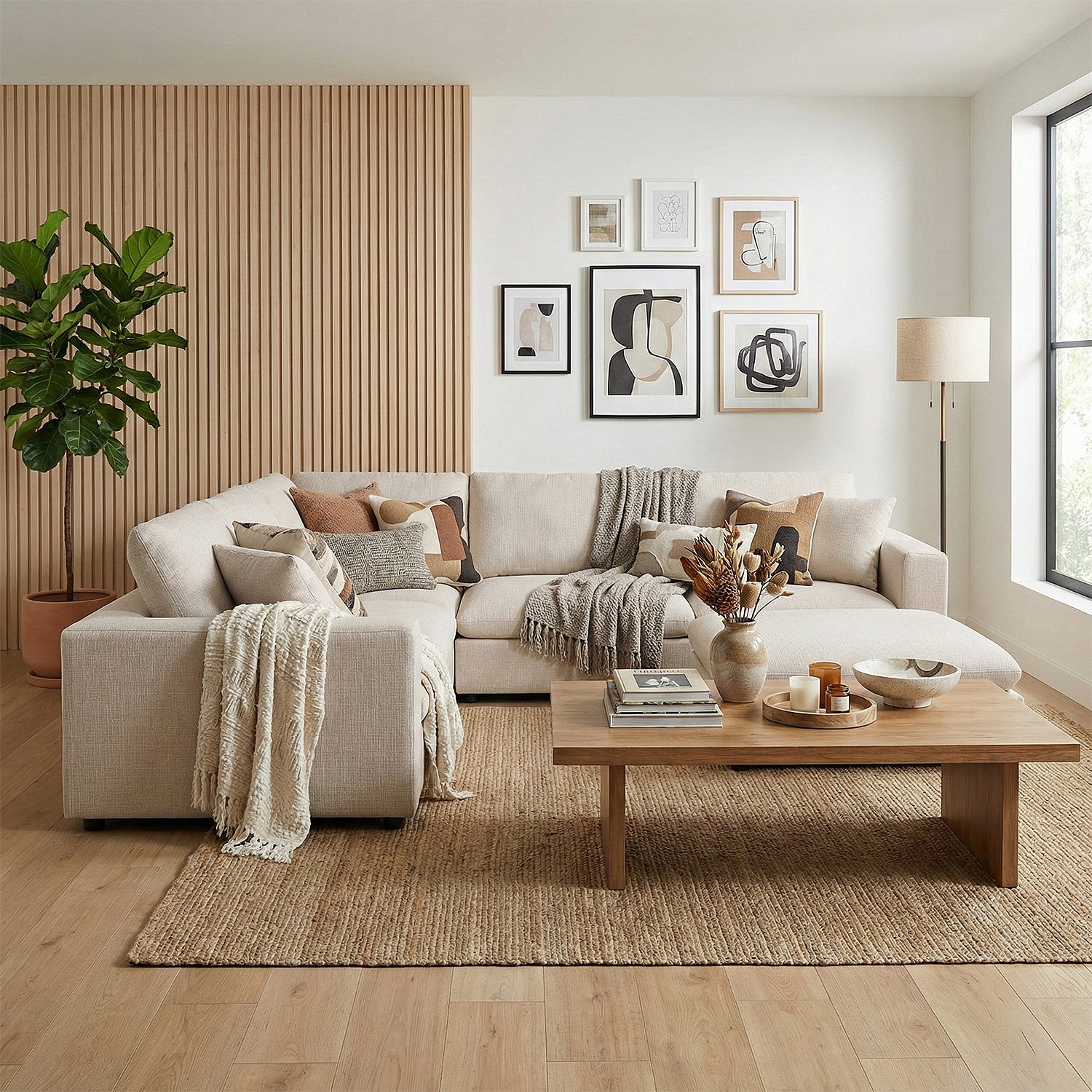 Sala Funcional Corin Chenille Beige