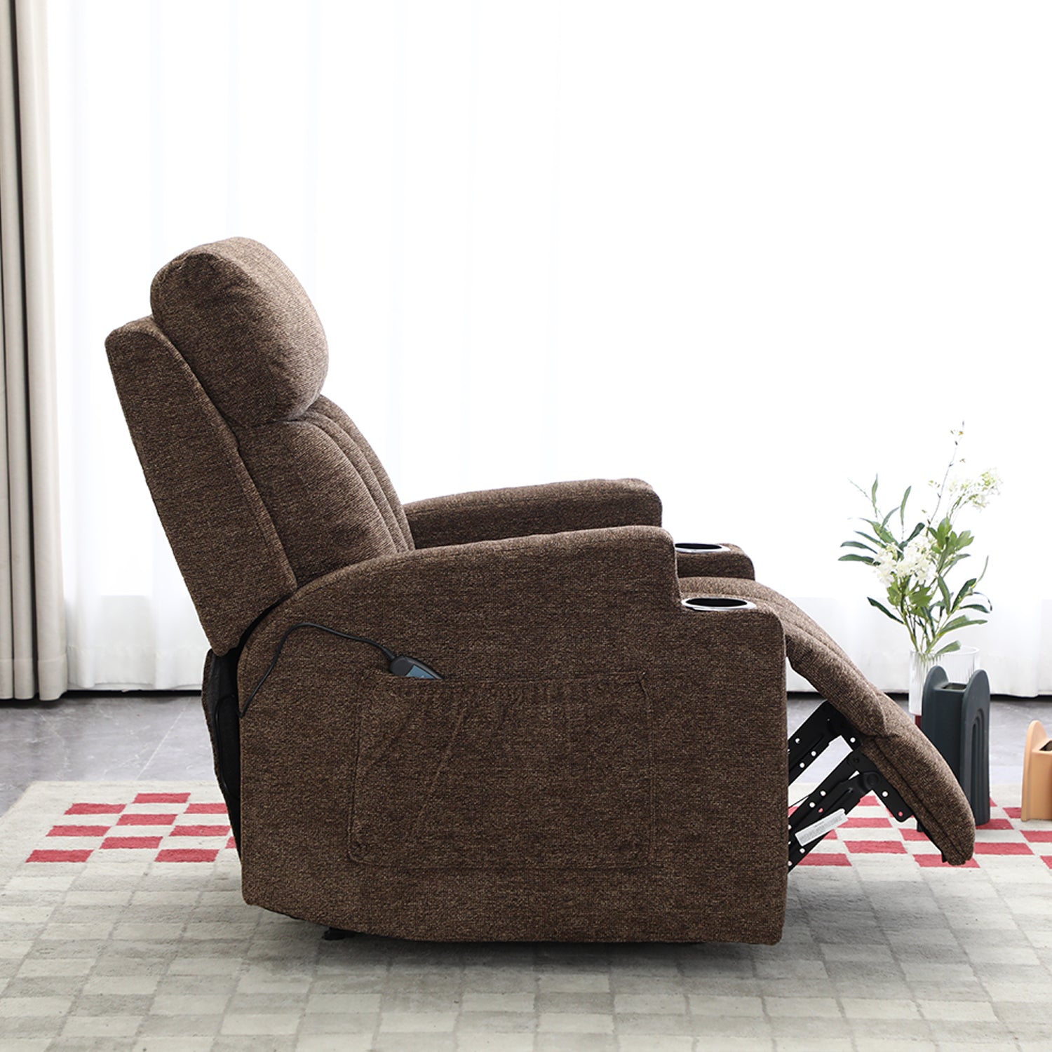 Silla Reclinable Omega Chenille Mocca