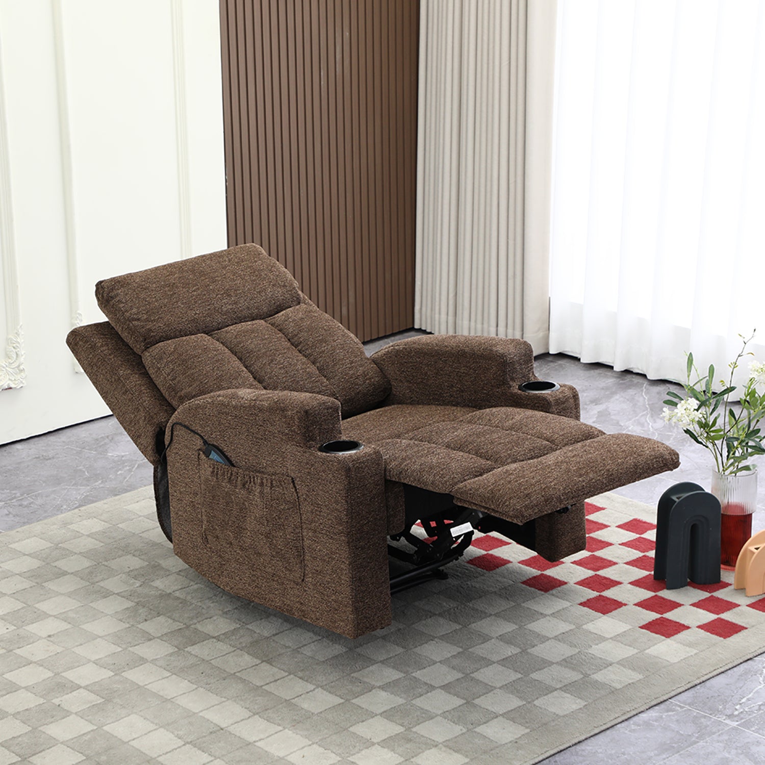 Silla Reclinable Omega Chenille Mocca