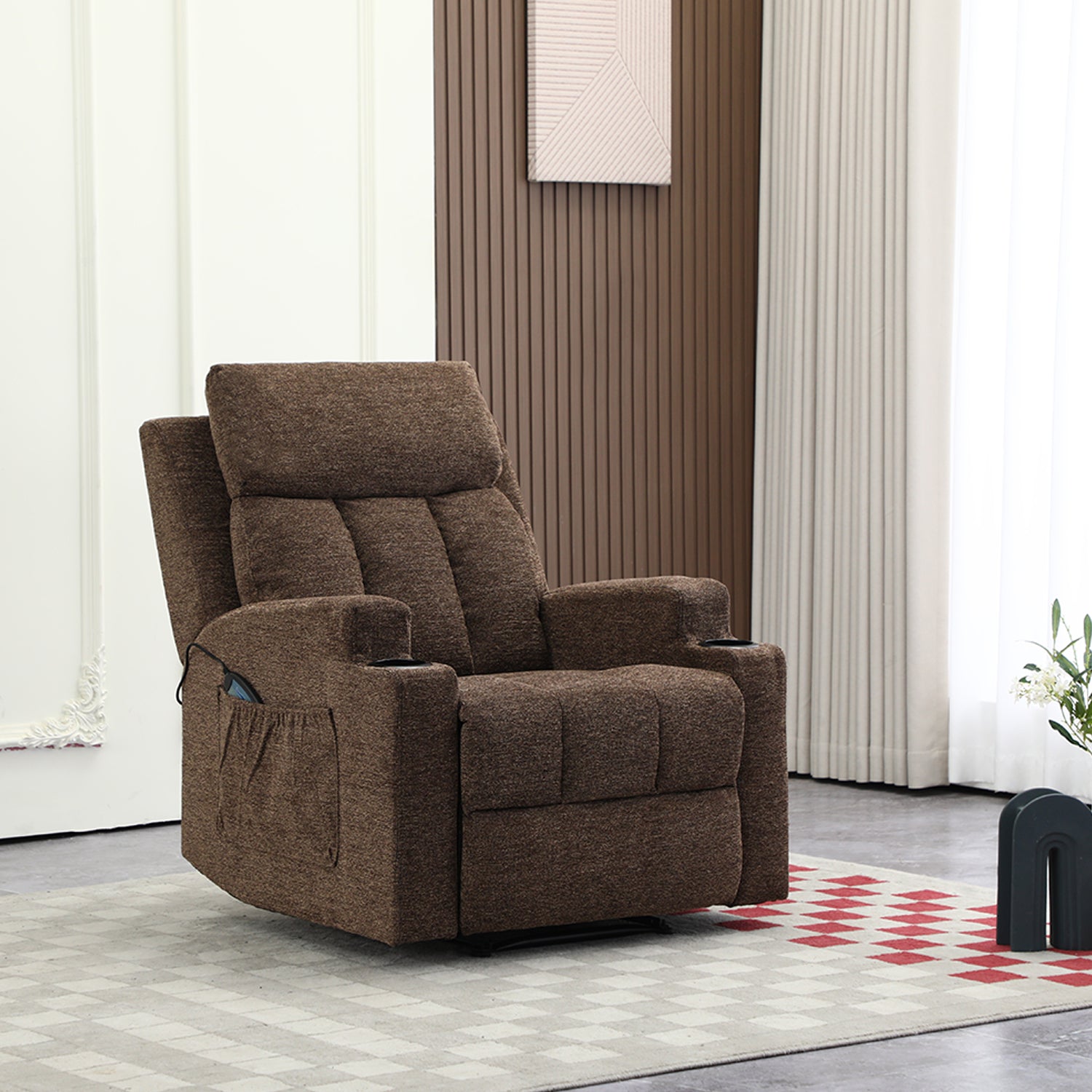 Silla Reclinable Omega Chenille Mocca