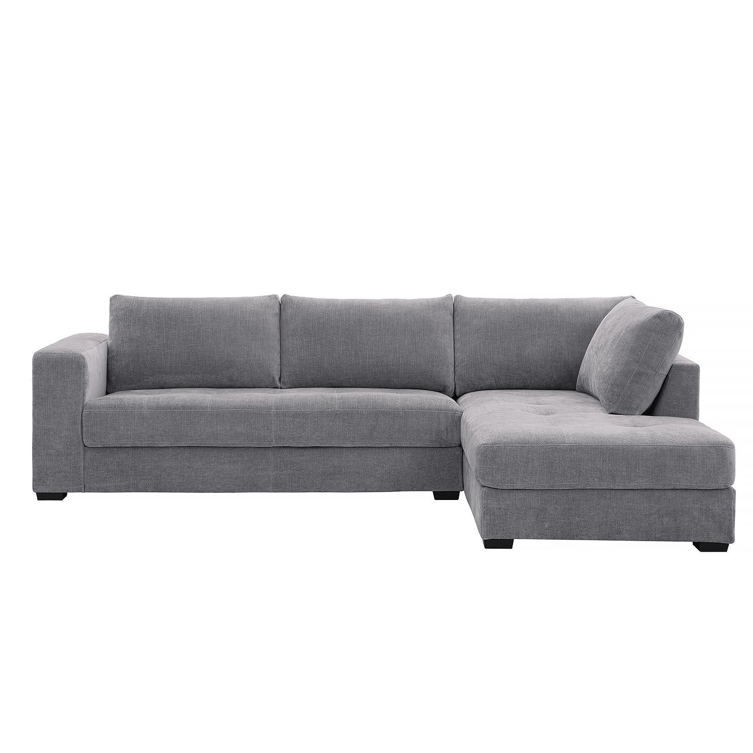 Sofá en L Pierini Chenille Gris Lado Derecho