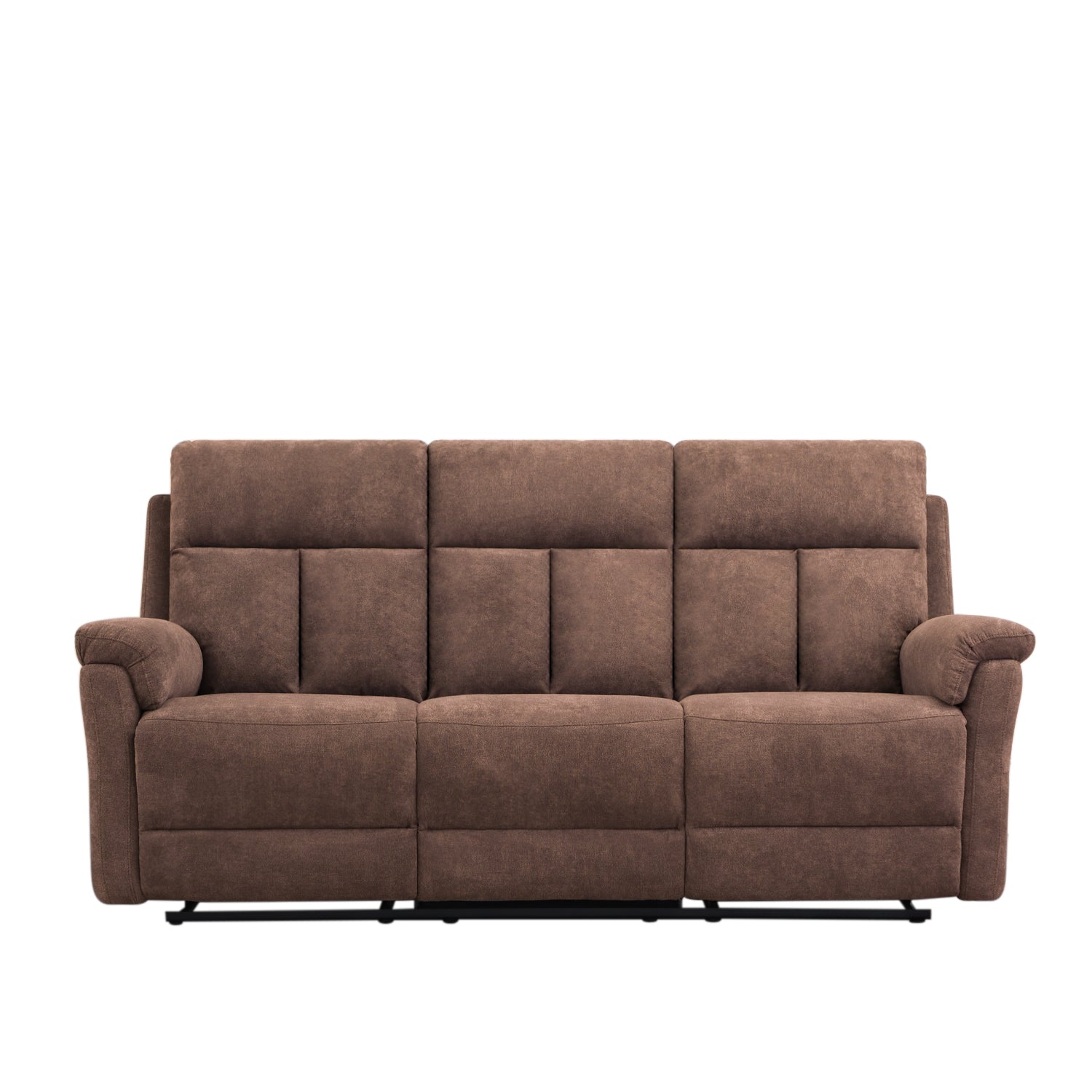 Sofá Reclinable 3 Puestos Roterdam Chenille Chocolate
