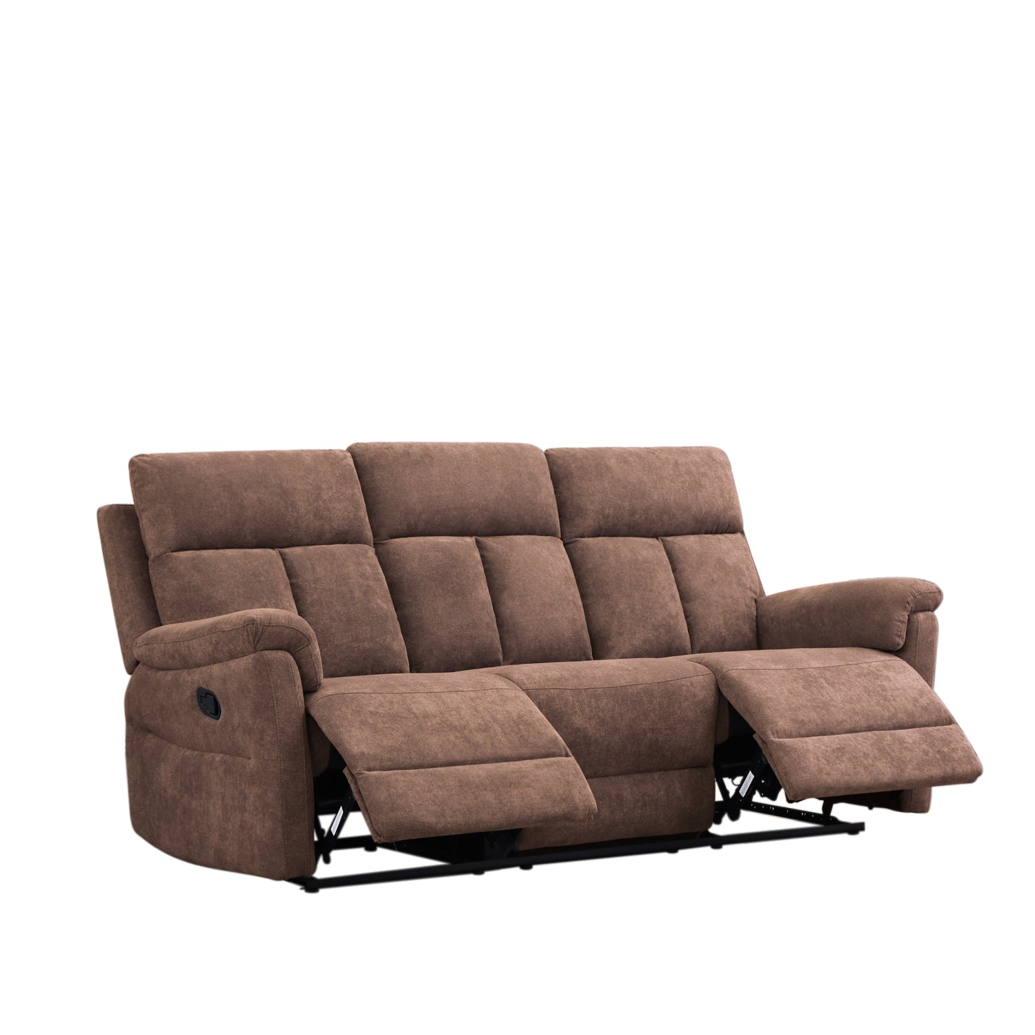 Sofá Reclinable 3 Puestos Roterdam Chenille Chocolate