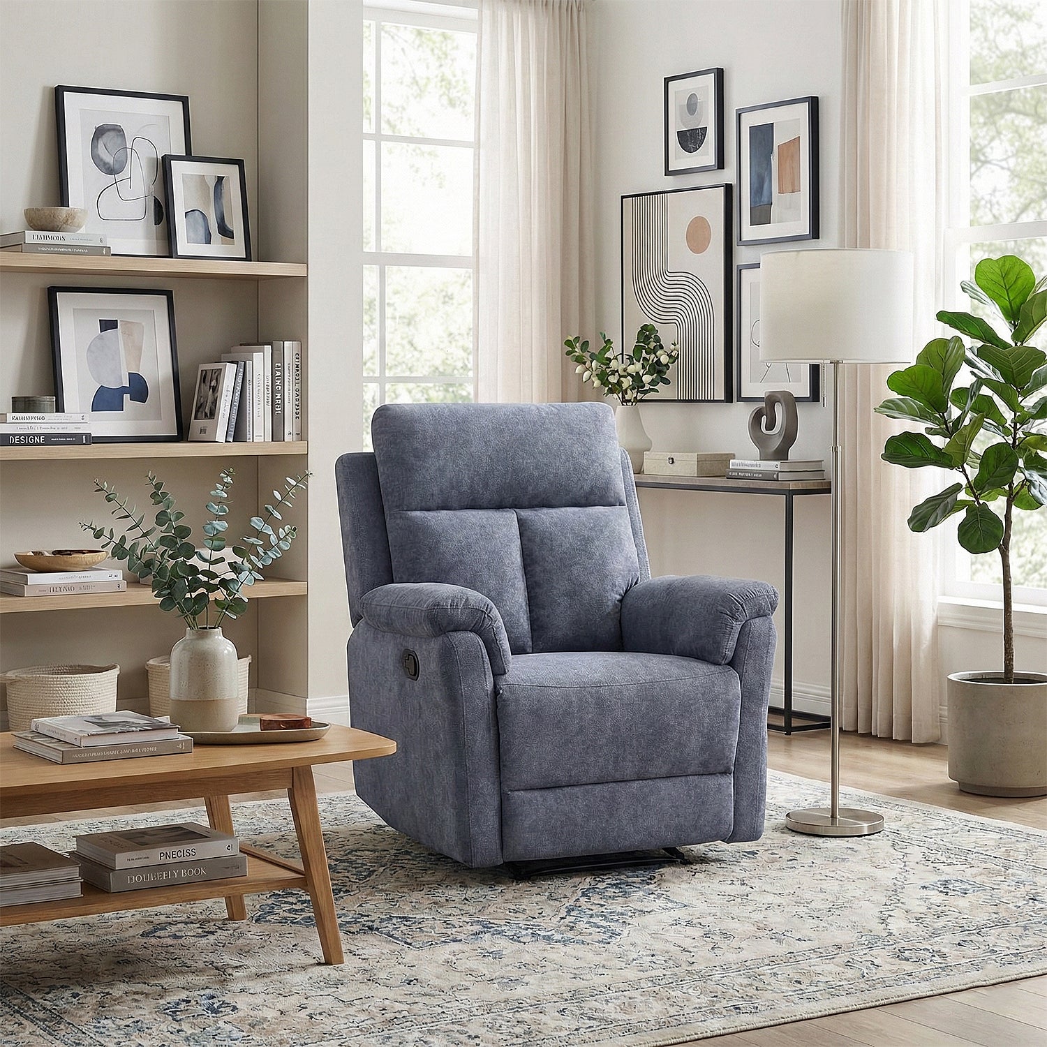 Silla Reclinable Roterdam Chenille Gris