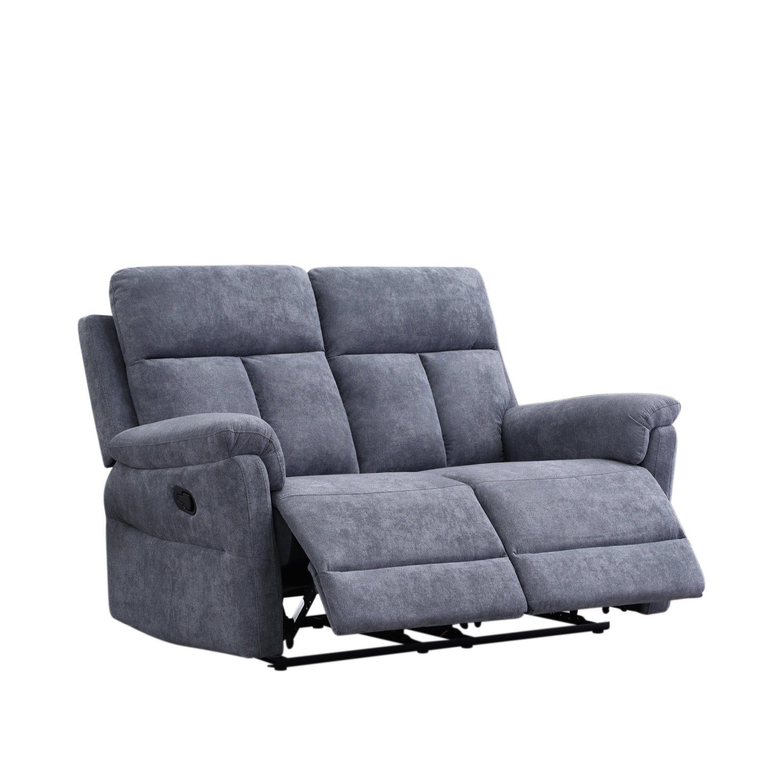 Sofá Reclinable 2 Puestos Roterdam Chenille Gris