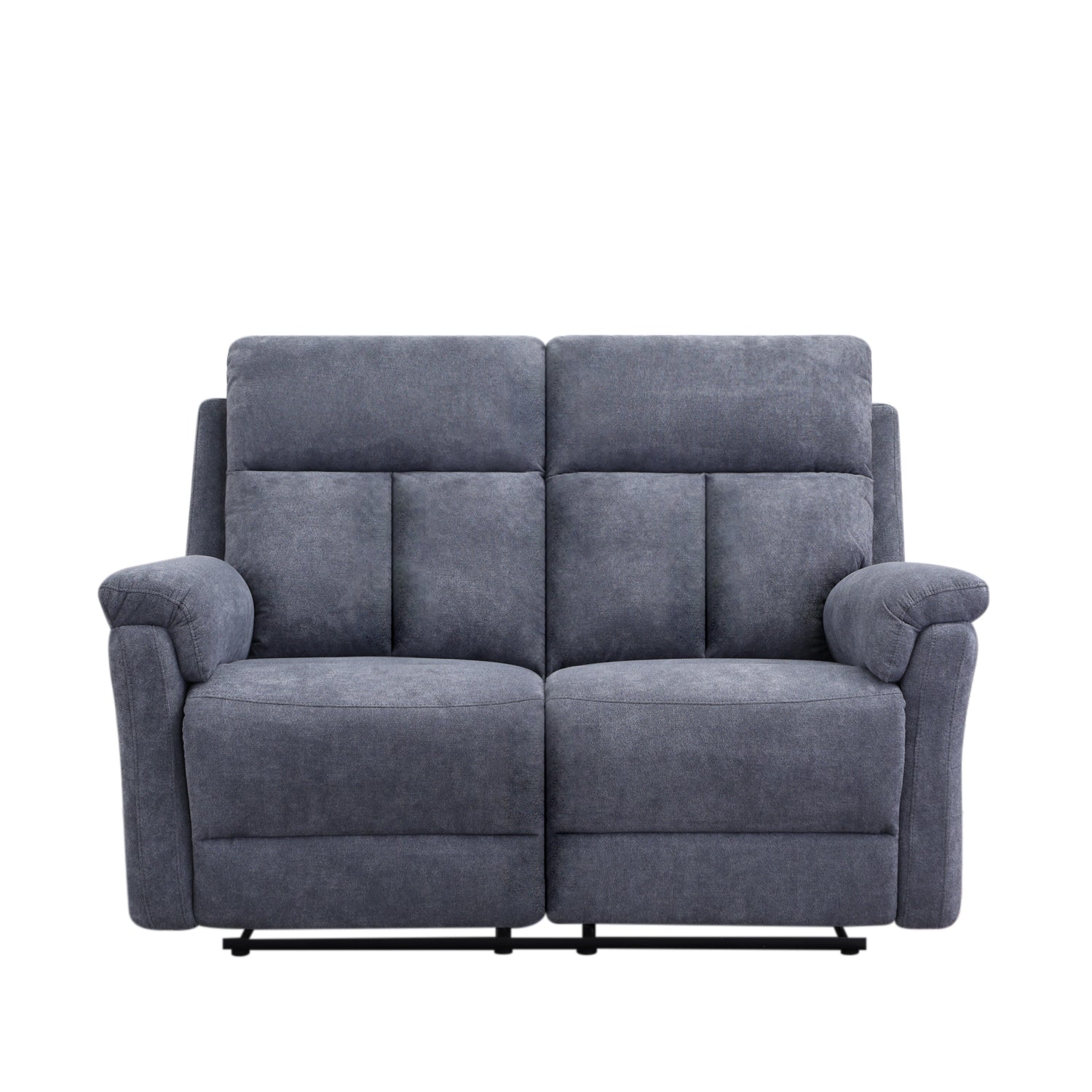 Sofá Reclinable 2 Puestos Roterdam Chenille Gris