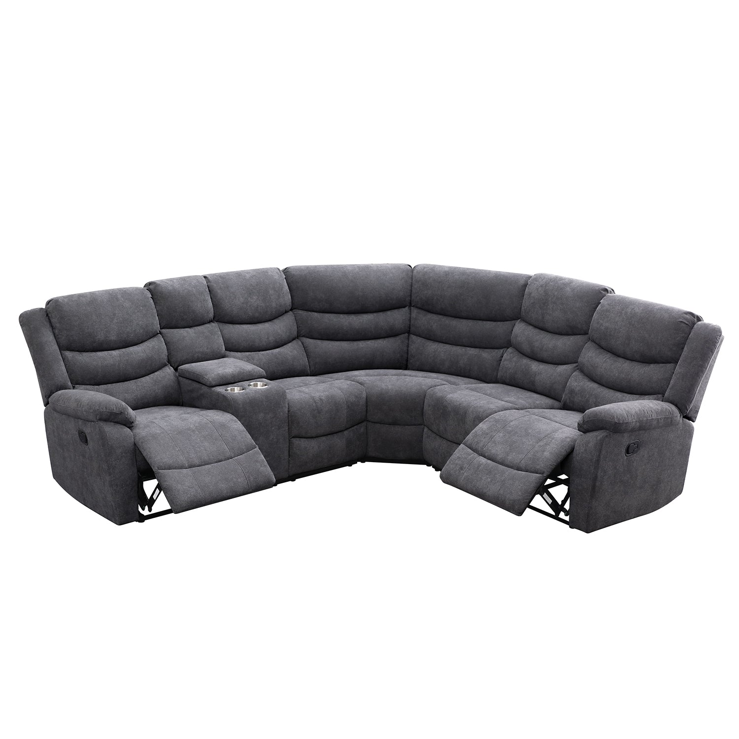 Sala Rinconera Reclinable Anahi Chenille Plomo