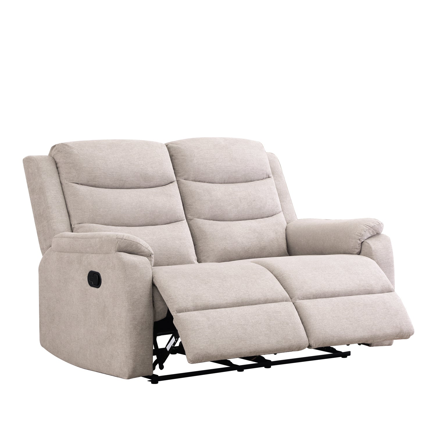 Sofá Reclinable 2 Puestos Cliford Chenille Beige