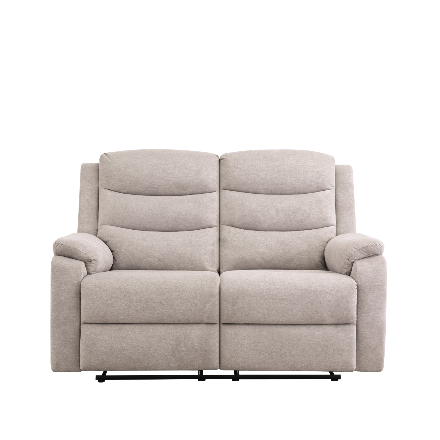 Sofá Reclinable 2 Puestos Cliford Chenille Beige