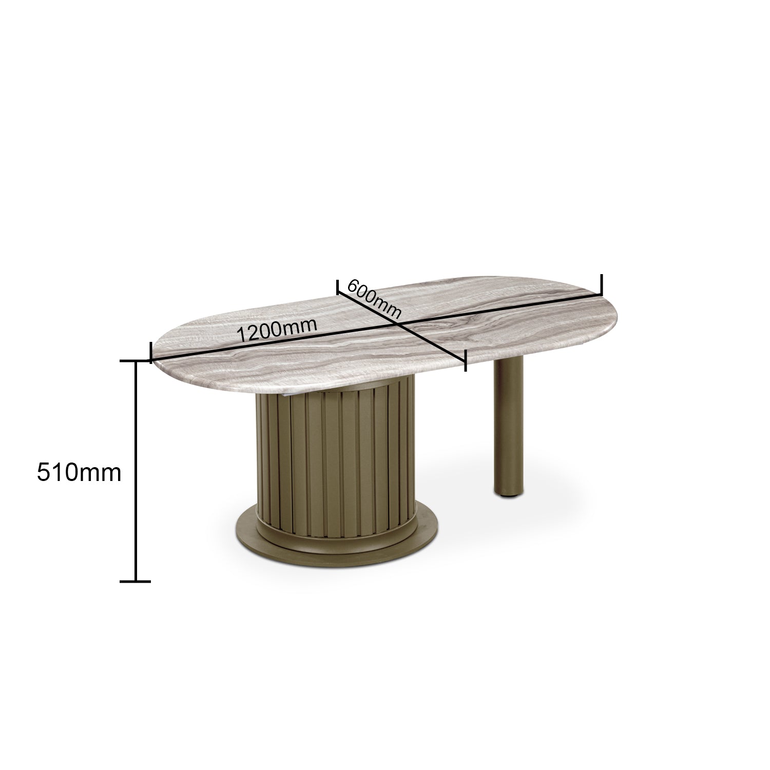 Mesa De Centro Dafne Champaña, Sinterizado