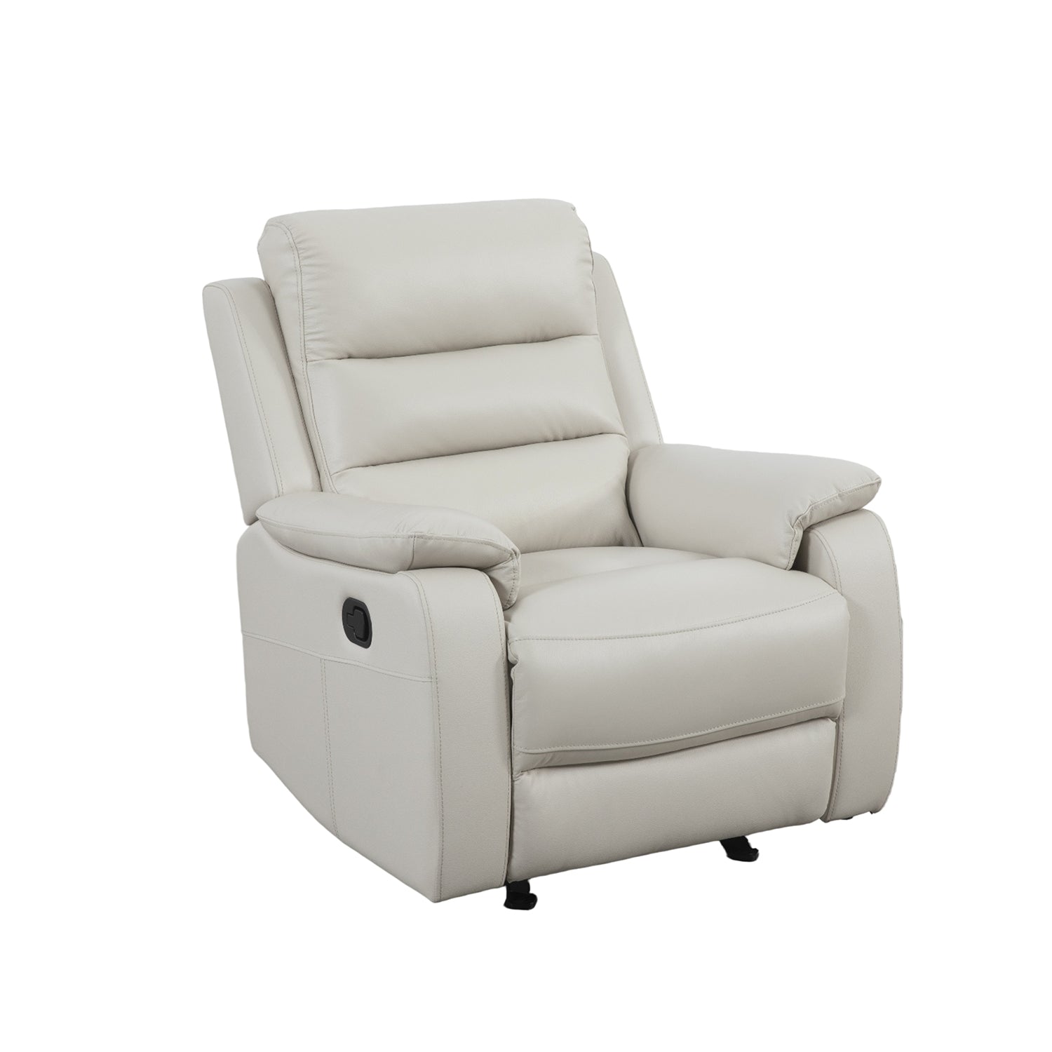 Sillón Reclinable Buzz Cuero Off White