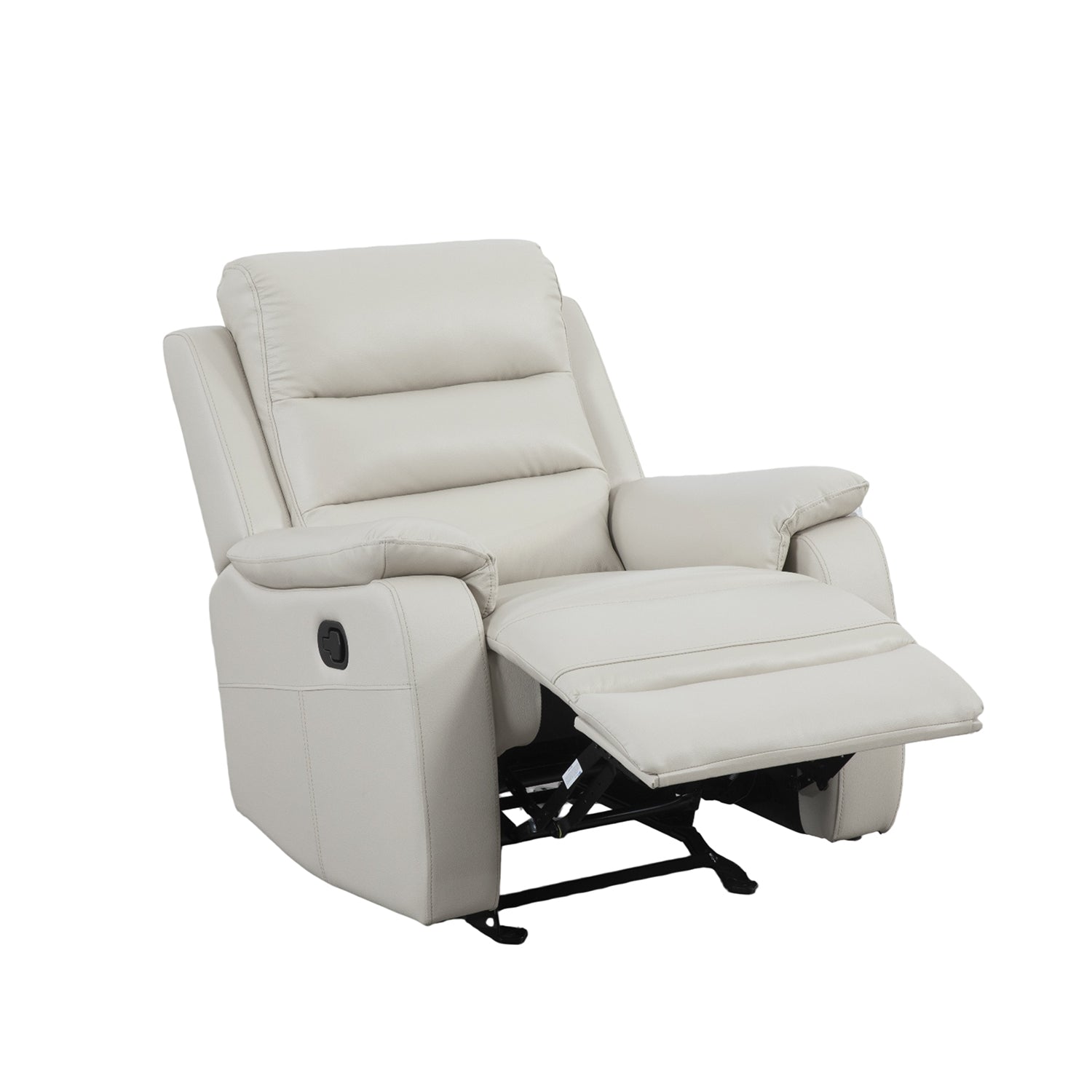 Sillón Reclinable Buzz Cuero Off White