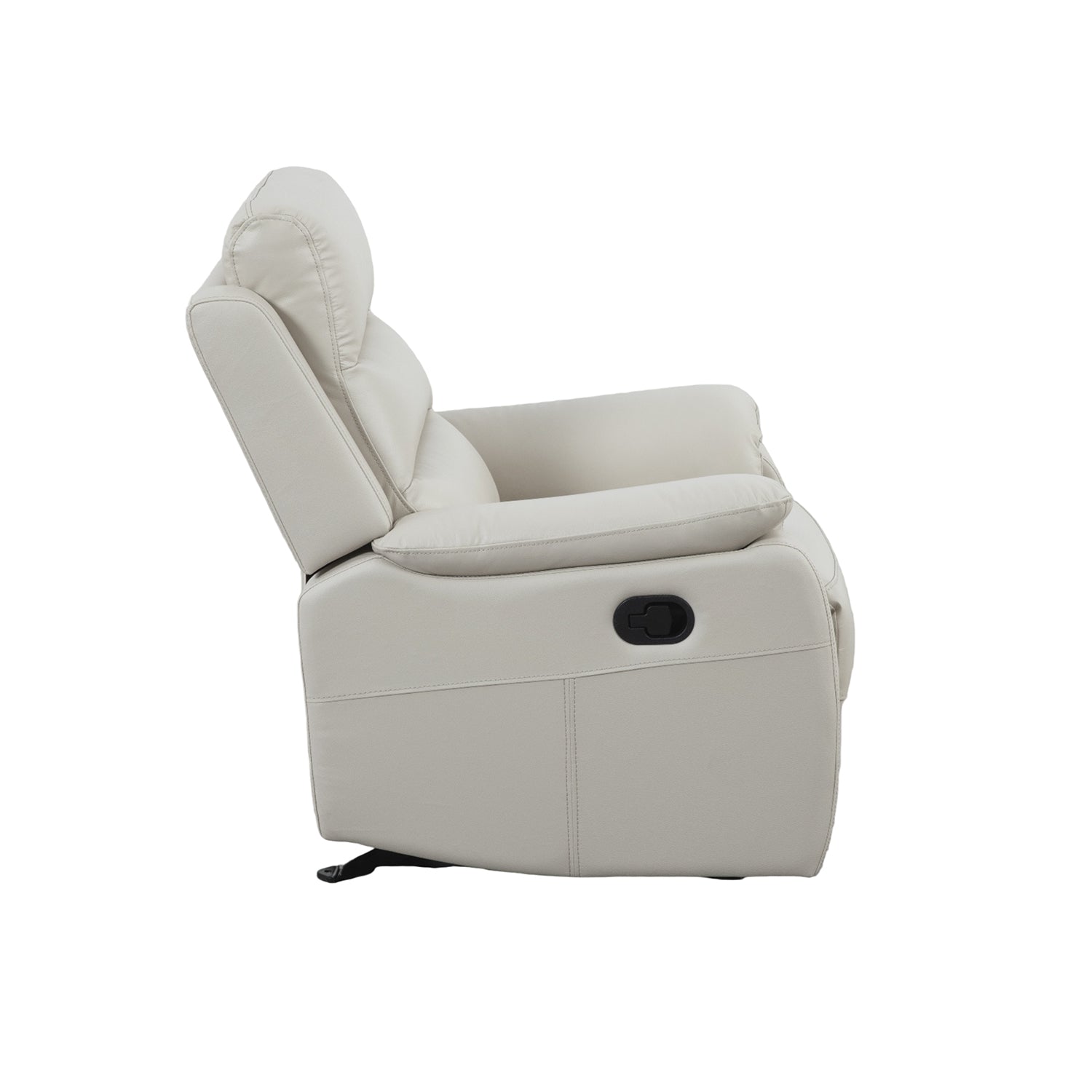 Sillón Reclinable Buzz Cuero Off White