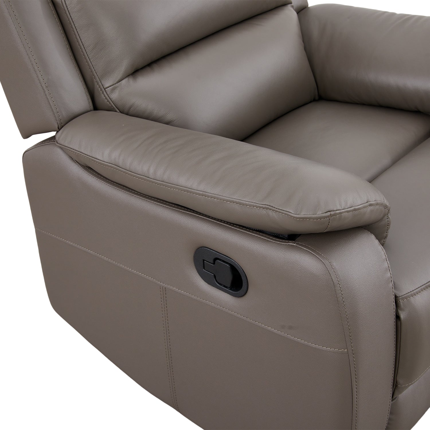 Sillón Reclinable Buzz Cuero Gris