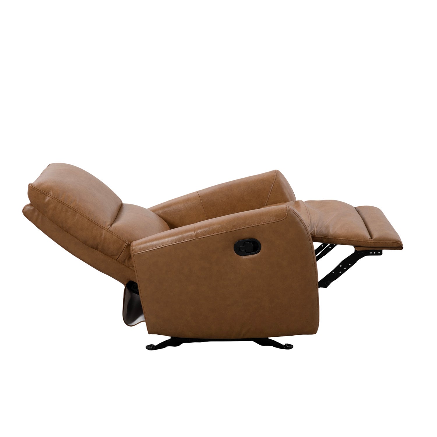 Silla Reclinable Bob Cuero Mostaza
