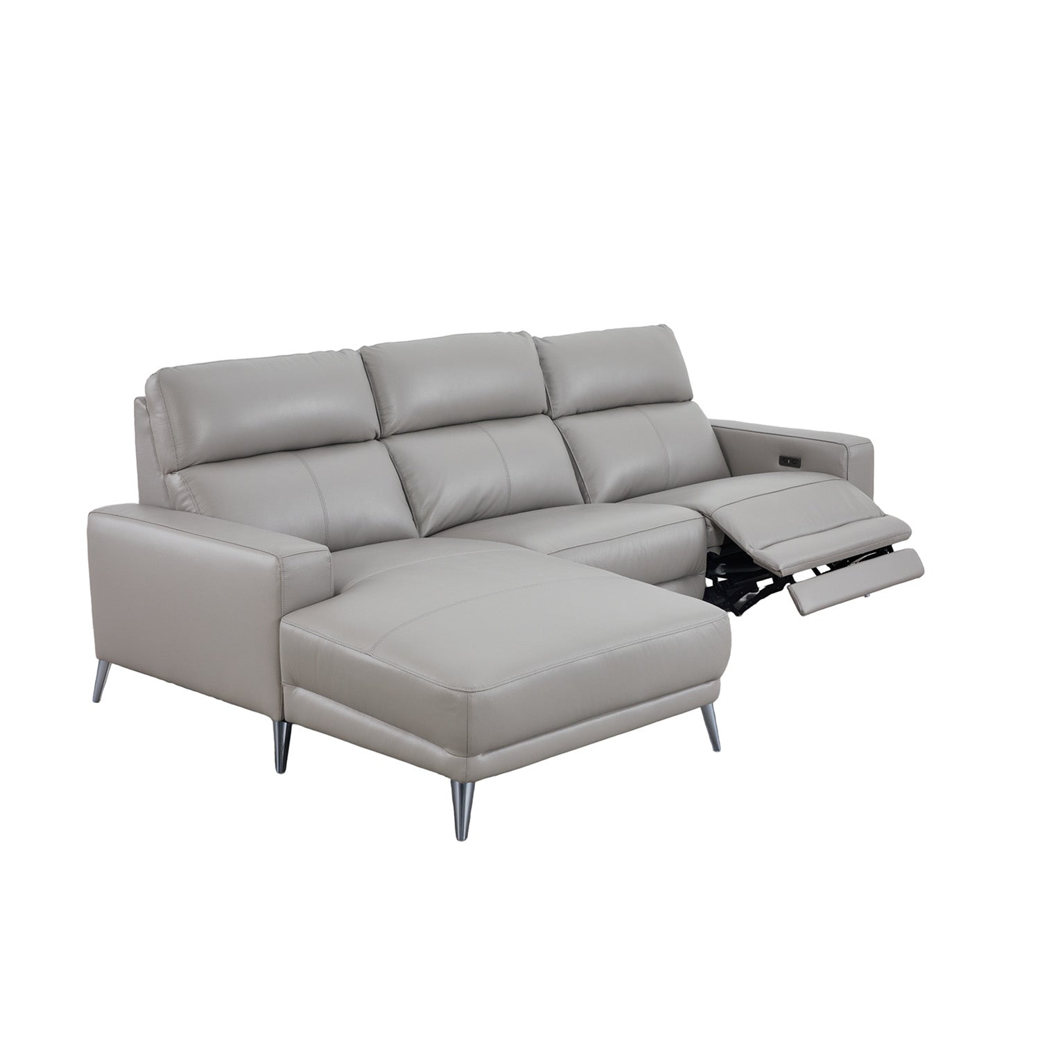 Sala Rinconera Azalea Cuero Gris