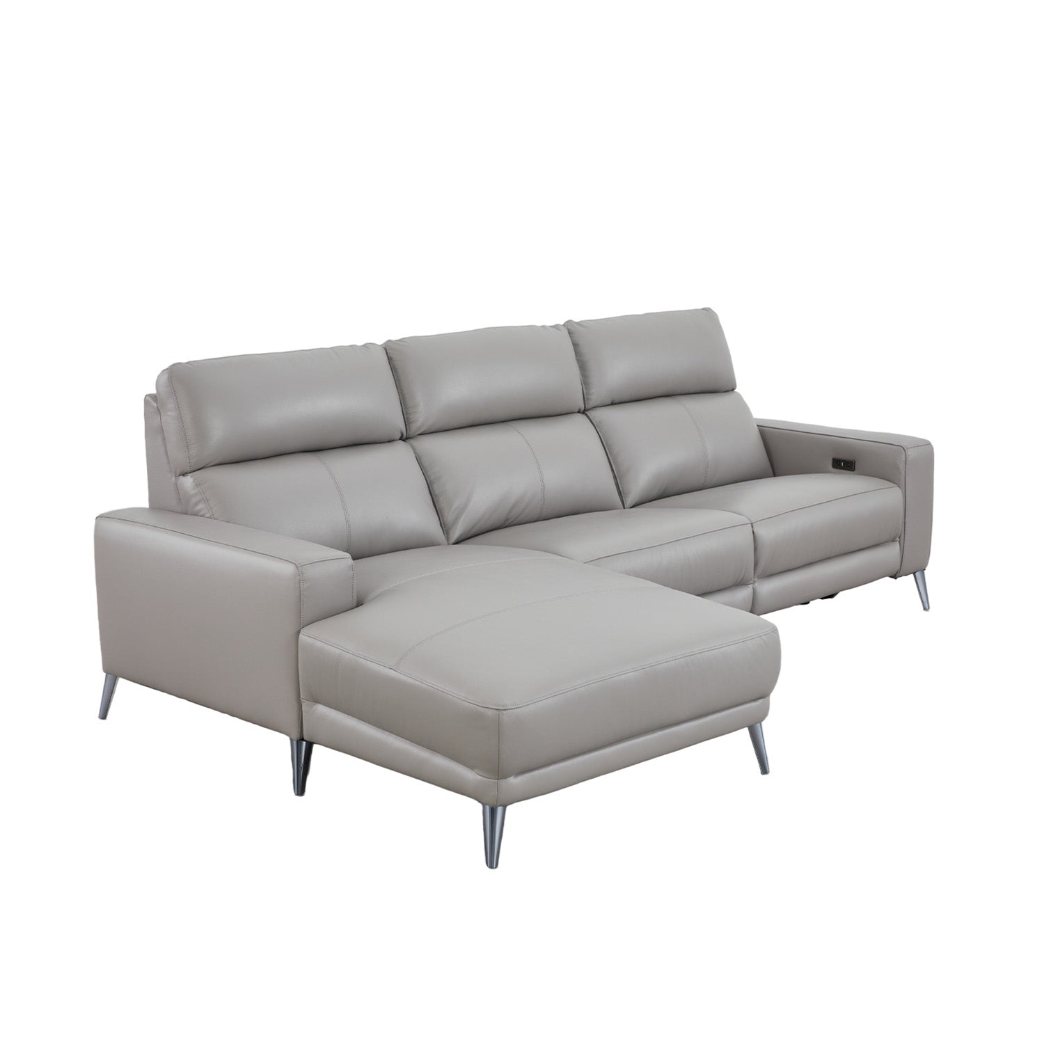 Sala Rinconera Azalea Cuero Gris