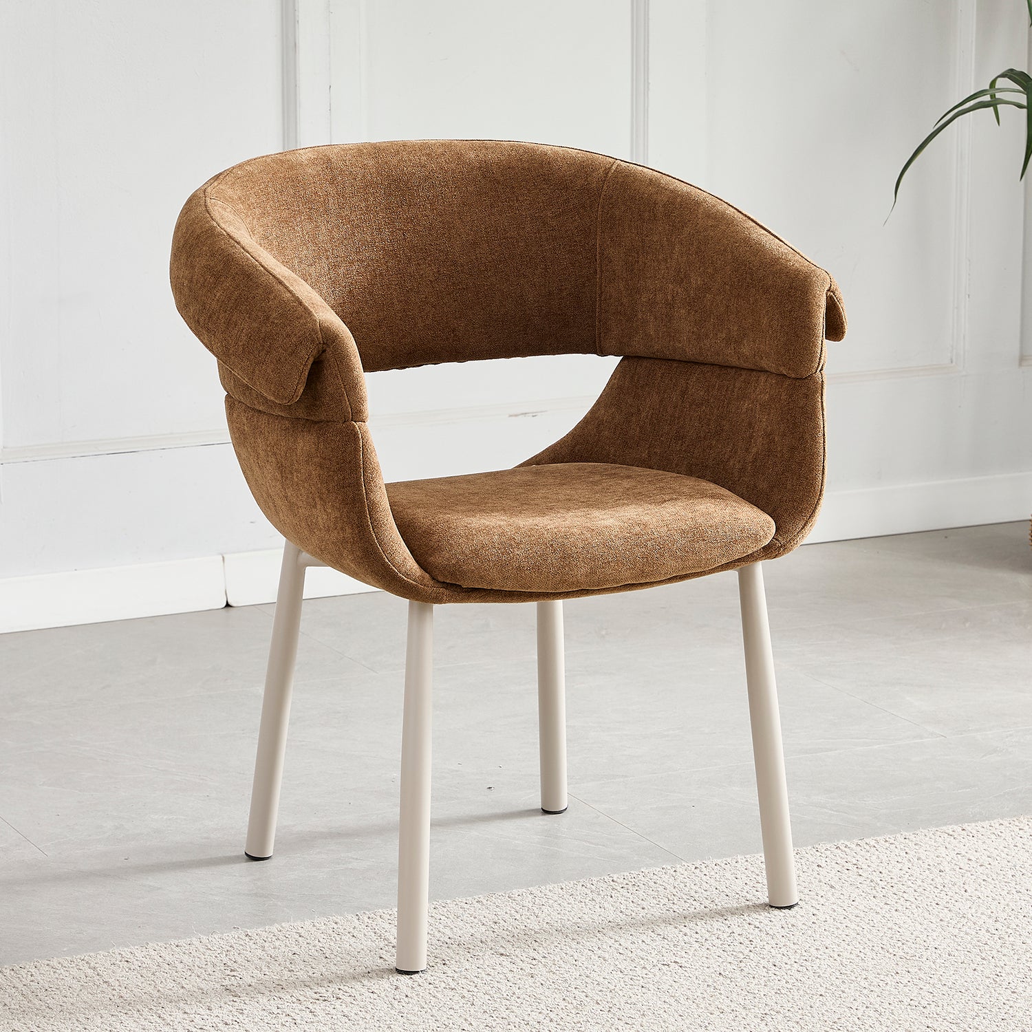 Comedor 6 Puestos Cliford Chenille Café, Taupe