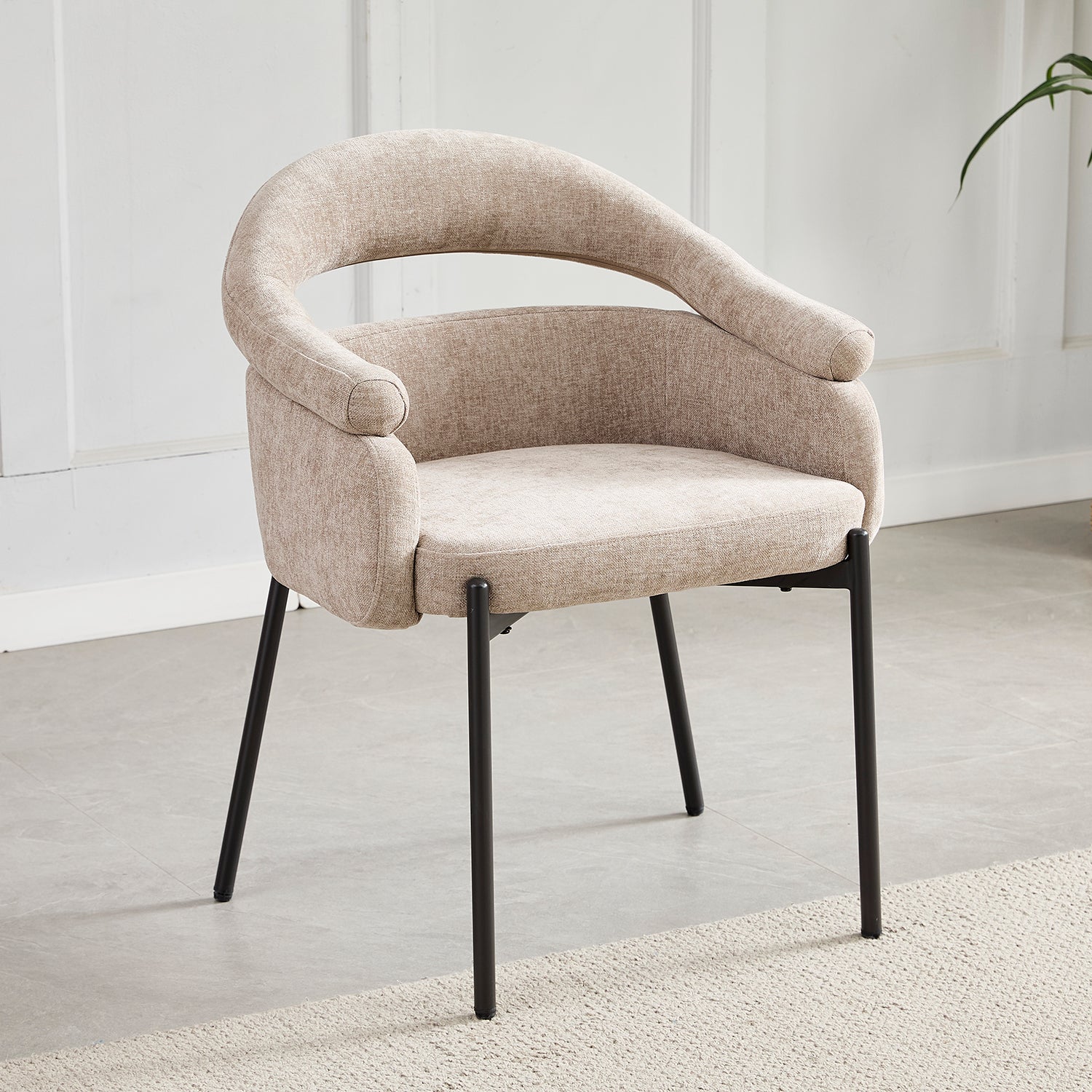 Comedor 6 Puestos Carol Chenille Beige, Natural