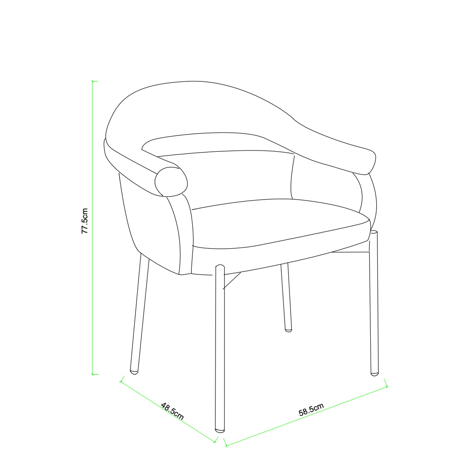 Comedor 6 Puestos Carol Chenille Beige, Natural