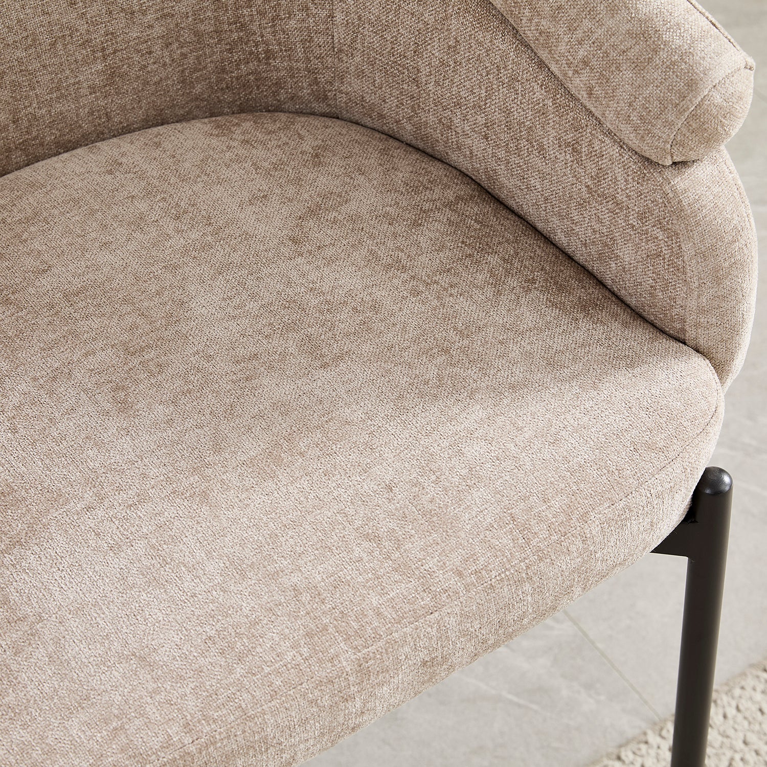 Comedor 6 Puestos Carol Chenille Beige, Natural
