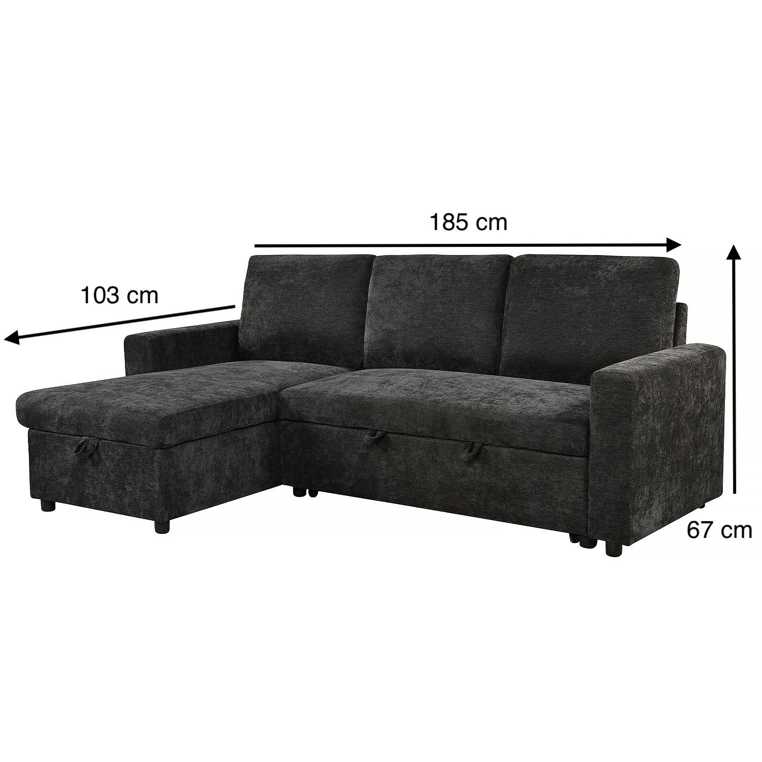 Sala Rinconera Andry Chenille Plomo