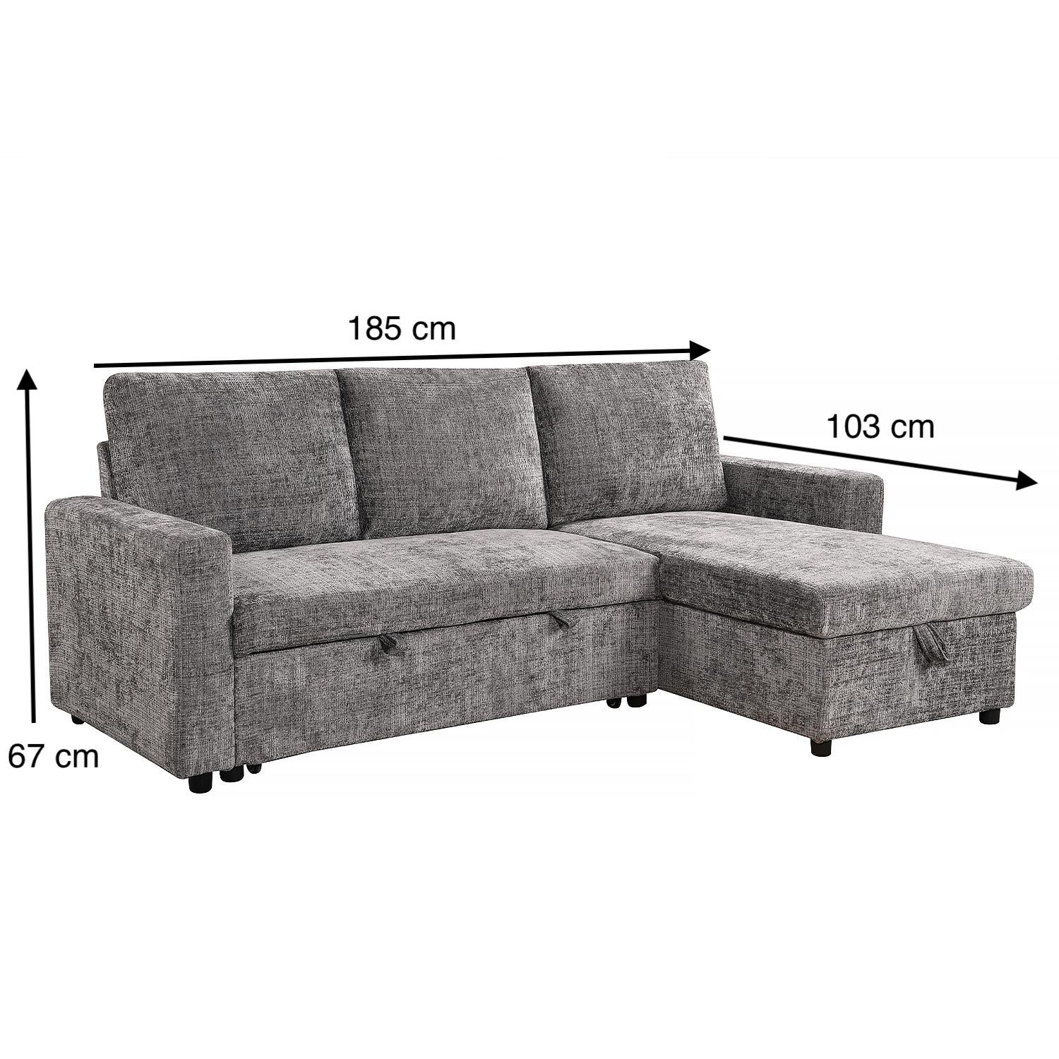 Sala Rinconera Andry Chenille Gris