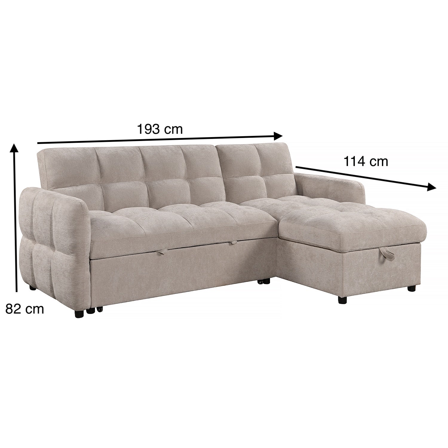 Sala Cama Anne Chenille Beige