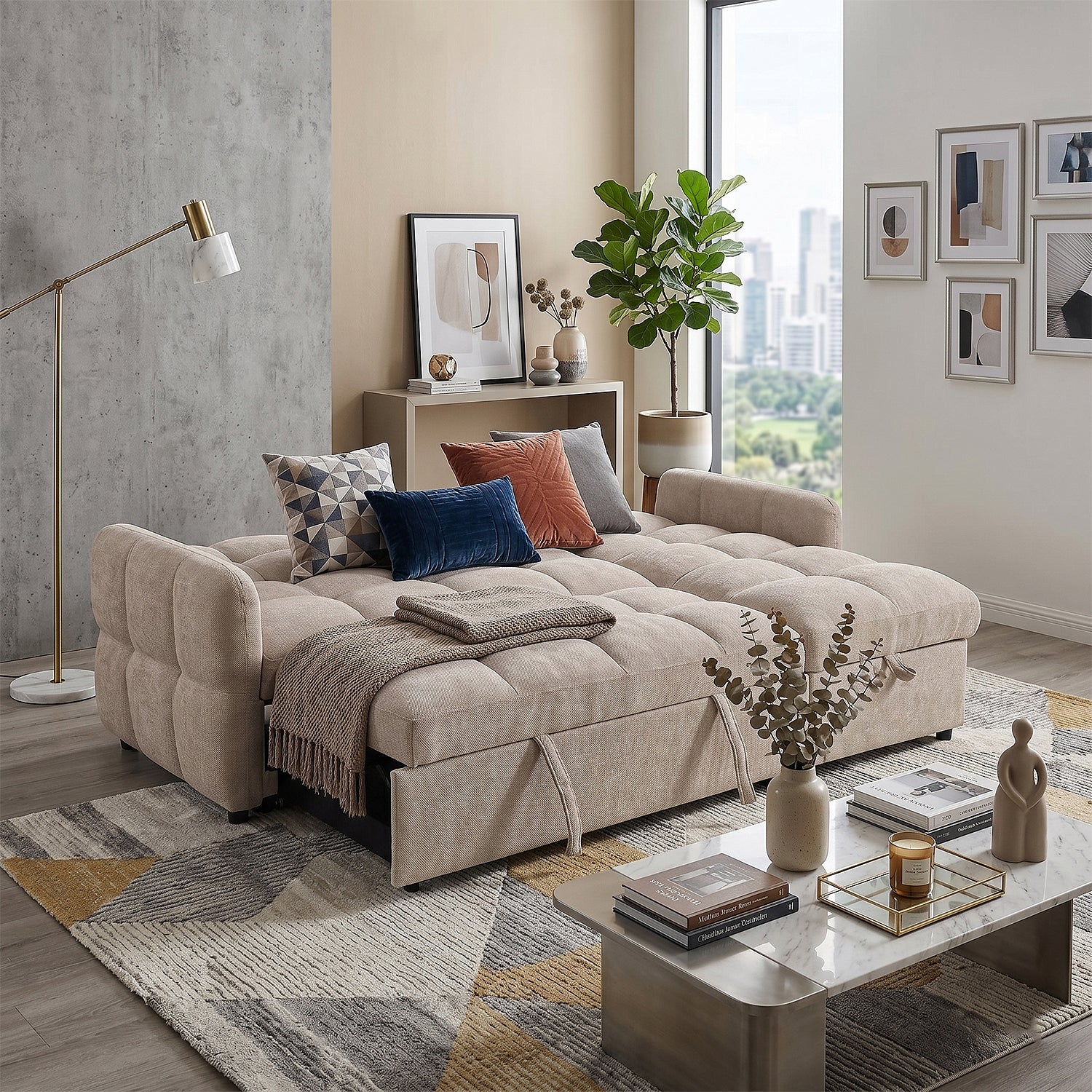 Sala Cama Anne Chenille Beige
