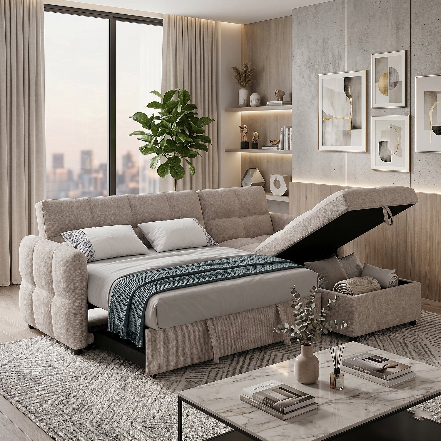 Sala Cama Anne Chenille Beige