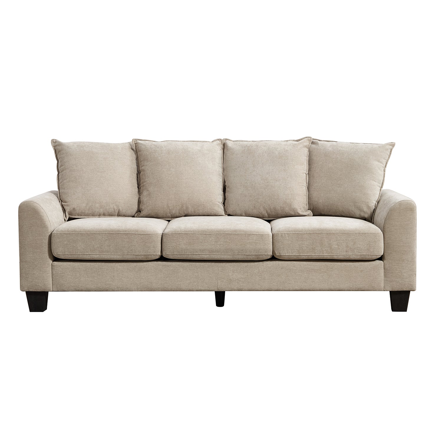 Sofá 3 Puestos Utah Chenille Taupe