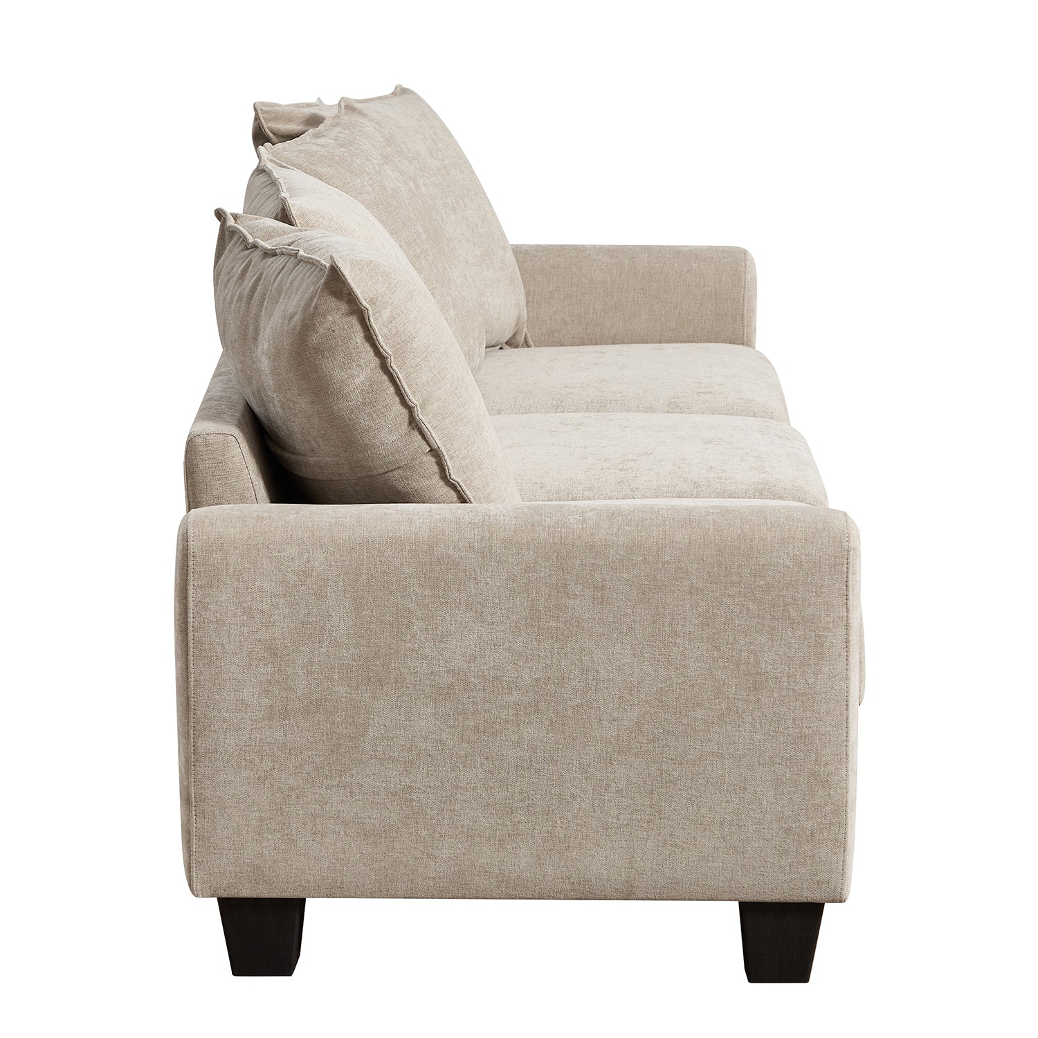 Sofá 3 Puestos Utah Chenille Taupe