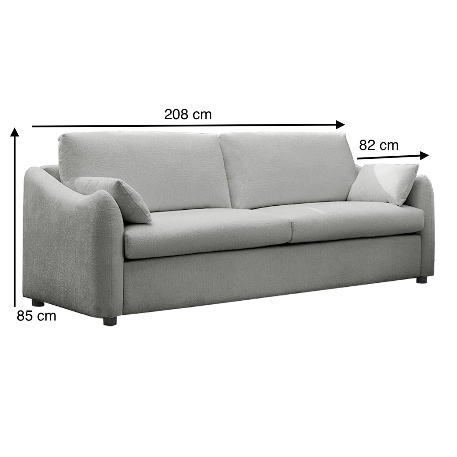 Sofá 3 Puestos Andretti Chenille Plata
