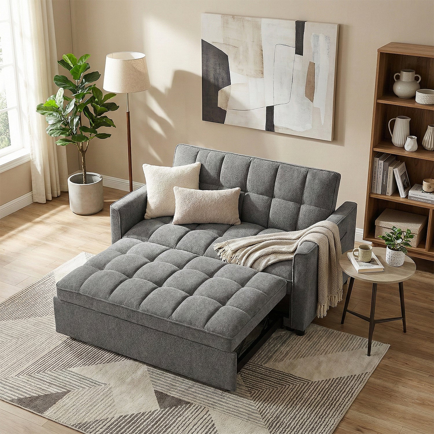 Sofá Cama Gaia Chenille Gris
