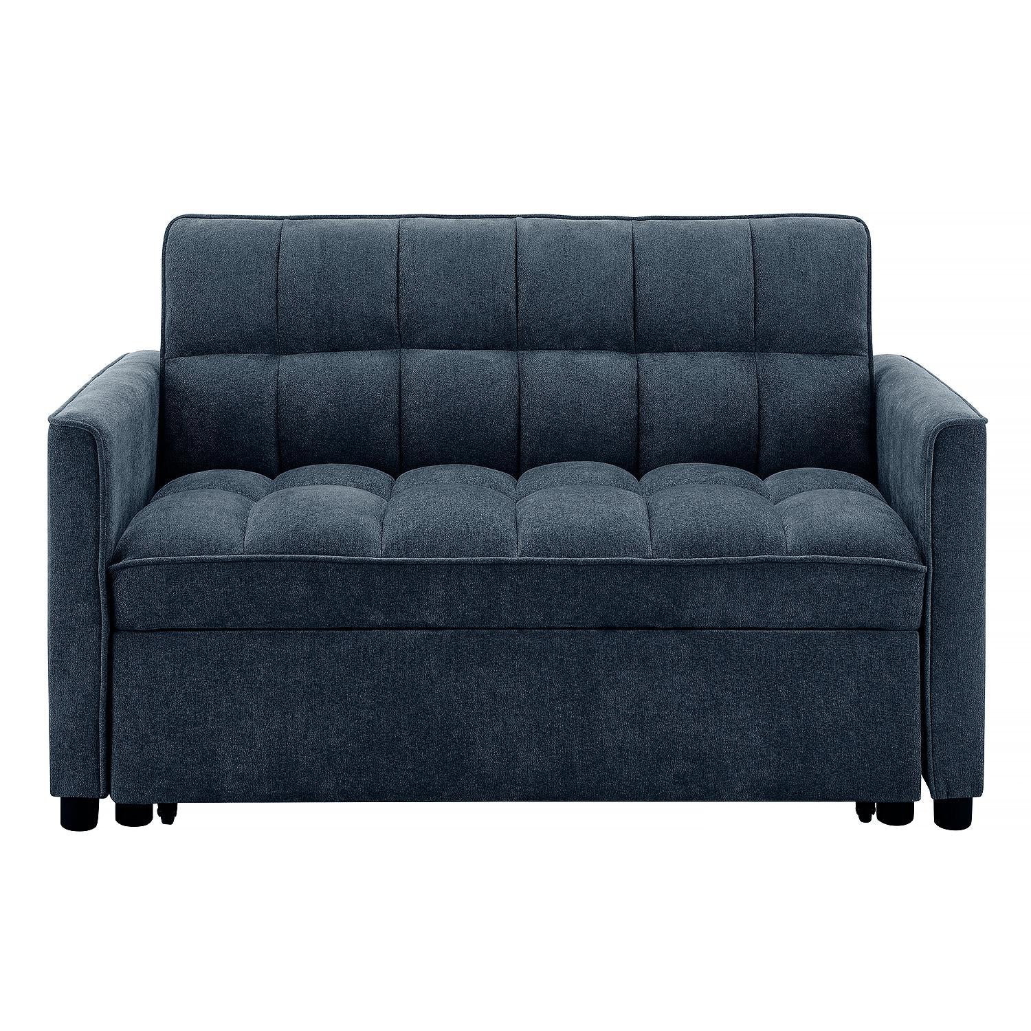 Sofá Cama Gaia Chenille Azul