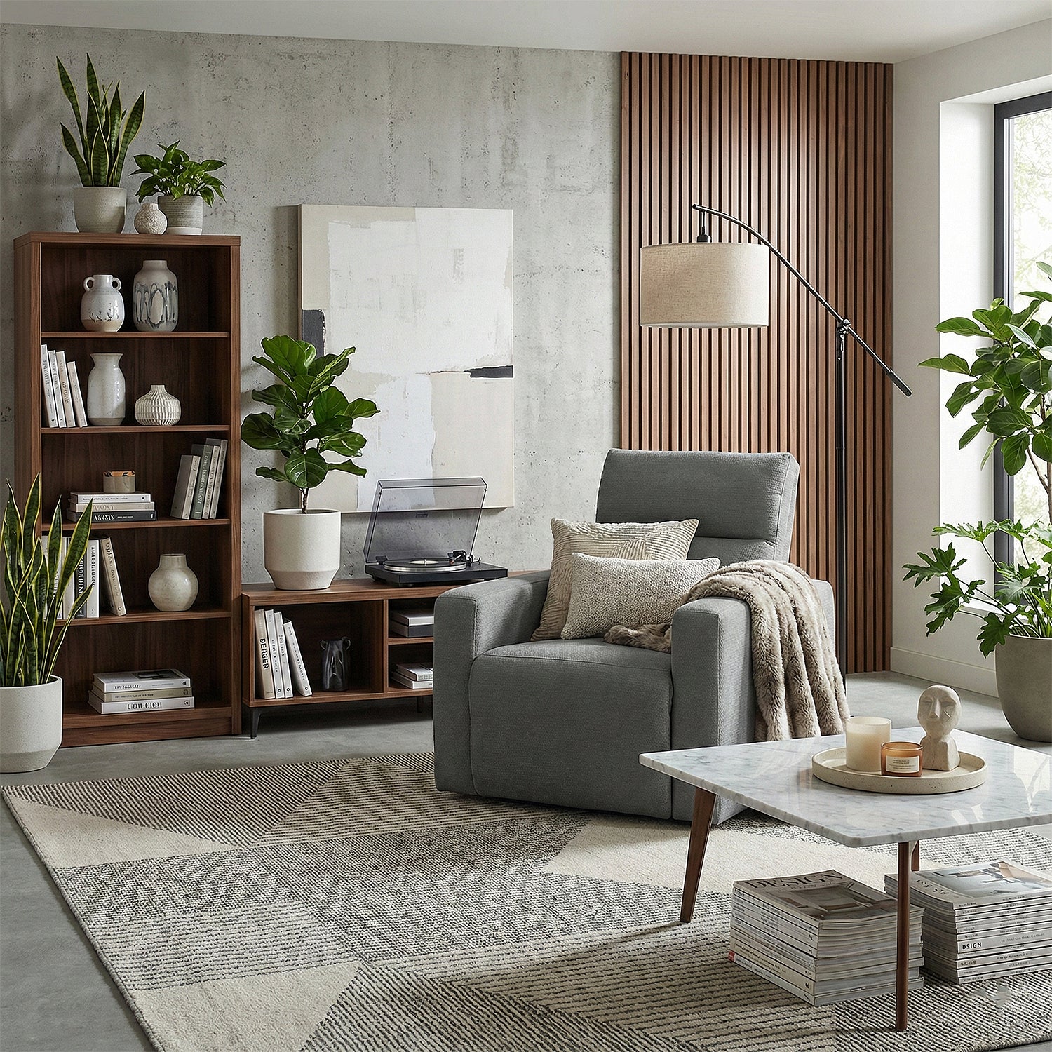 Silla Reclinable Caxias Chenille Gris Plomo