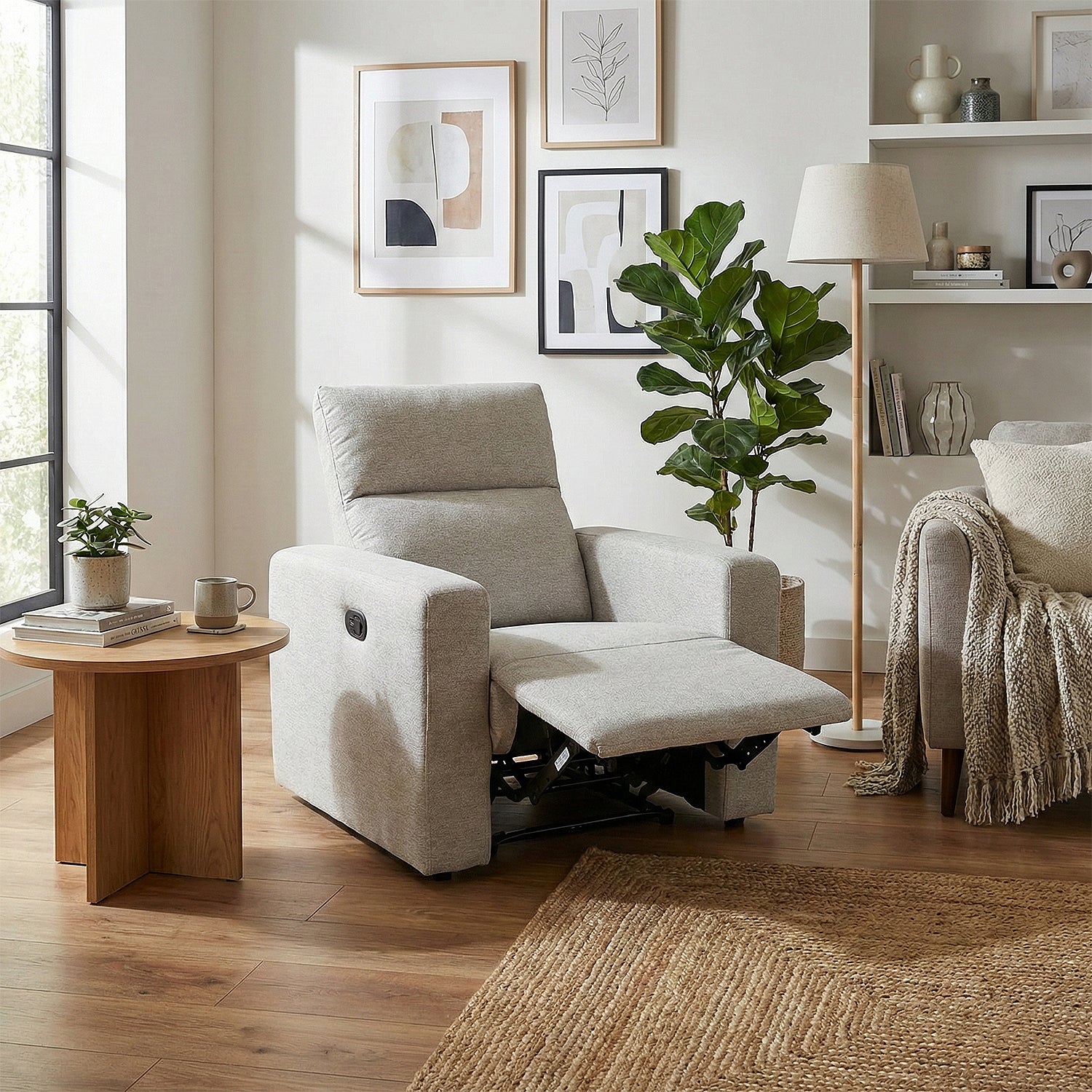 Silla Reclinable Caxias Chenille Taupe