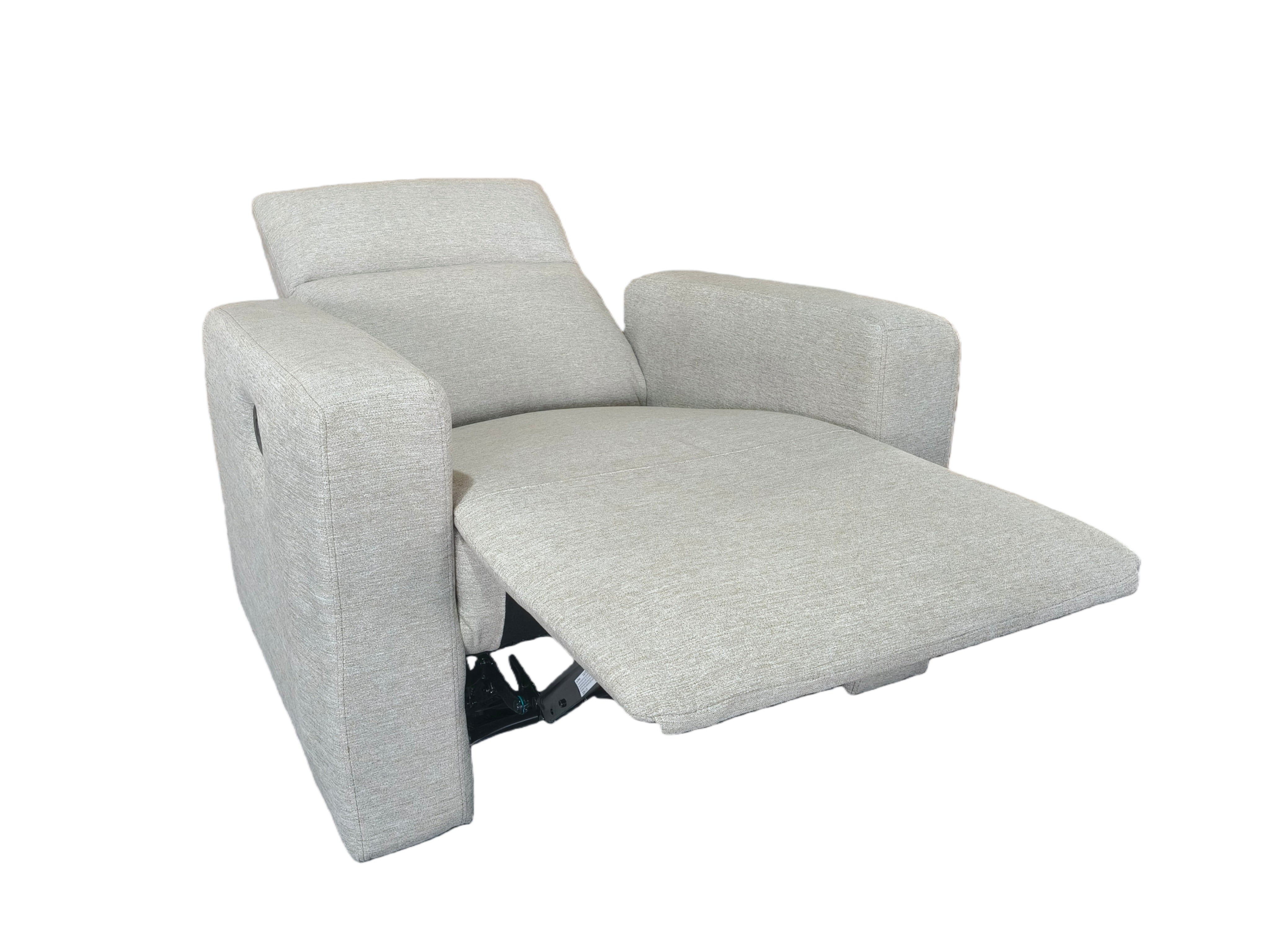 Silla Reclinable Caxias Chenille Taupe