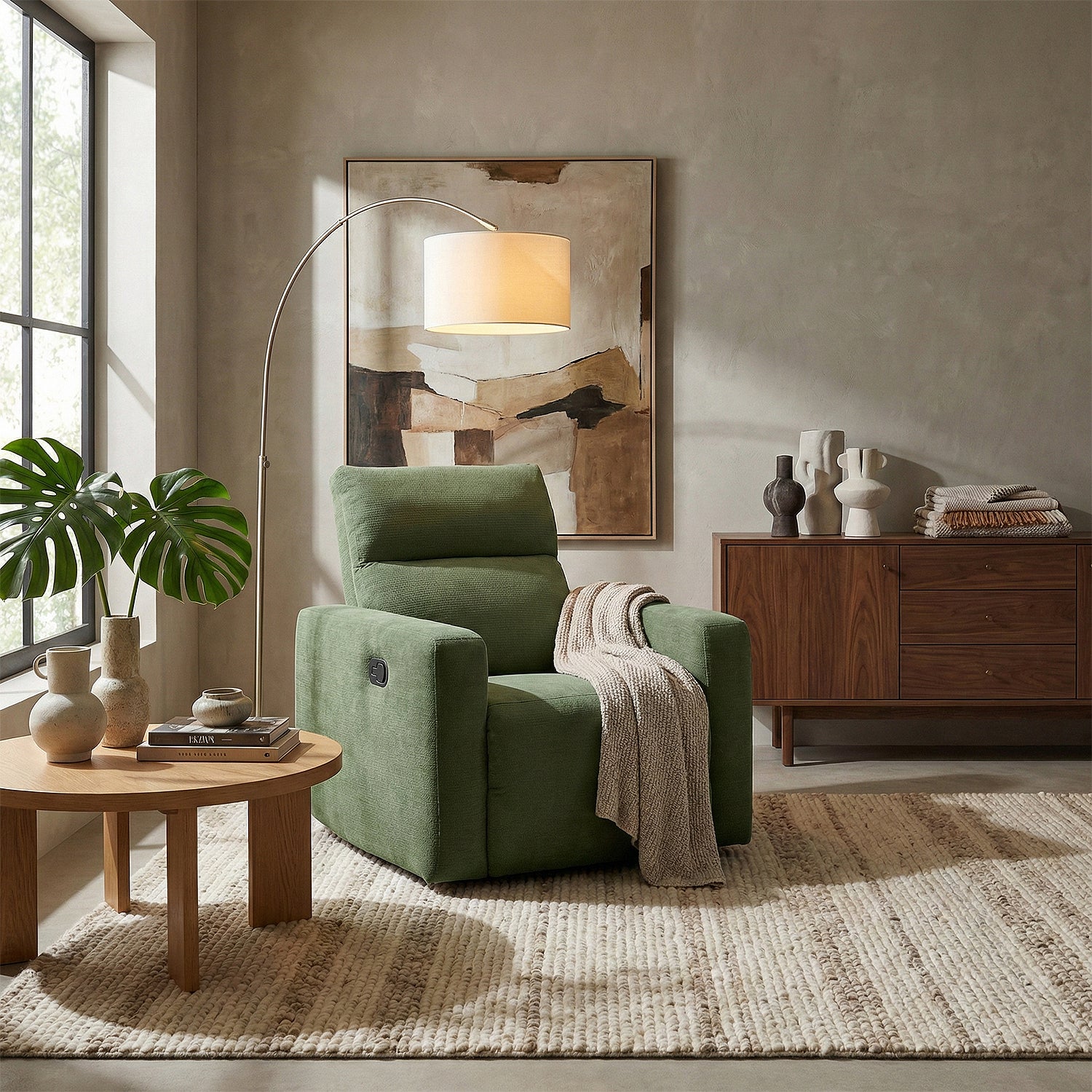 Silla Reclinable Caxias Chenille Verde