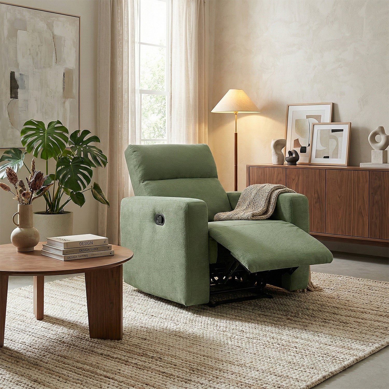 Silla Reclinable Caxias Chenille Verde