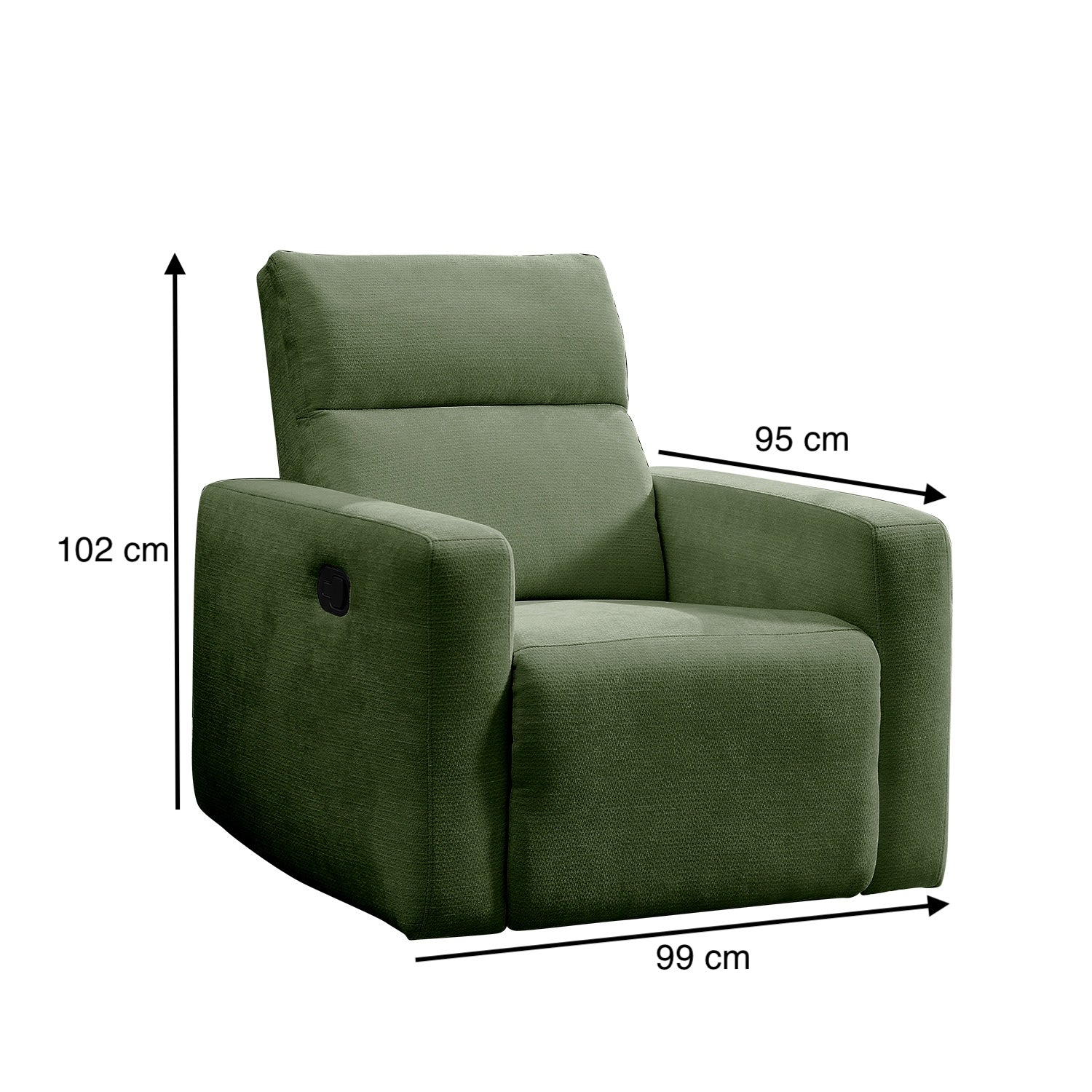 Silla Reclinable Caxias Chenille Verde