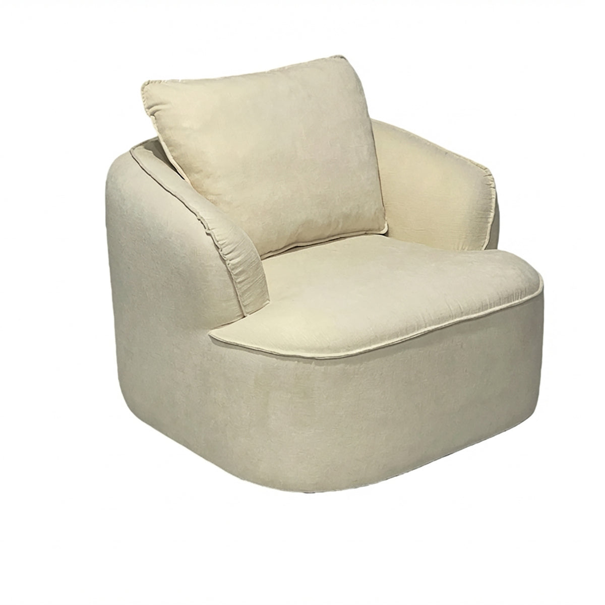 Butaca Elipse Chenille Off White