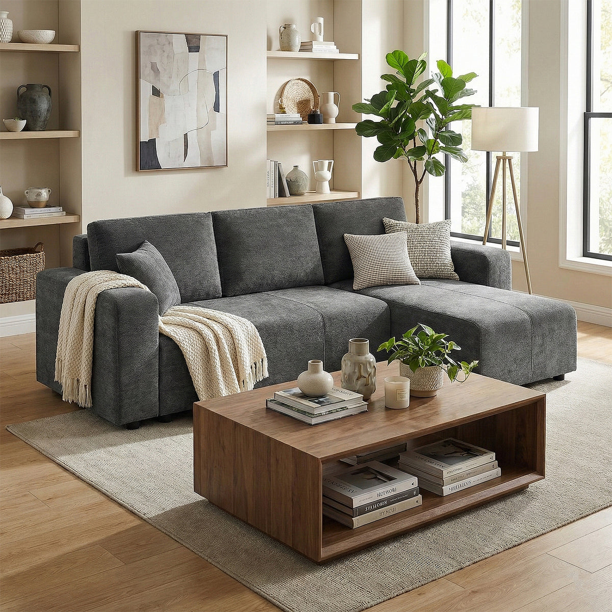 Sala Cama Atenas Chenille Gris
