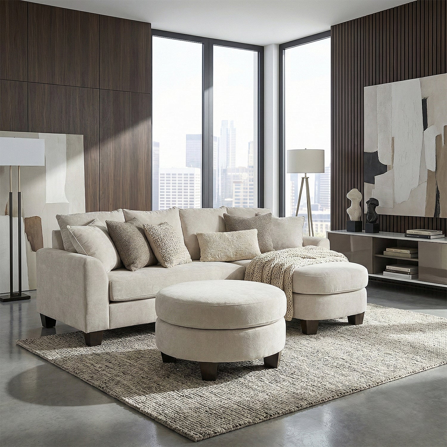 Sala Rinconera Fizz Chenille Plata