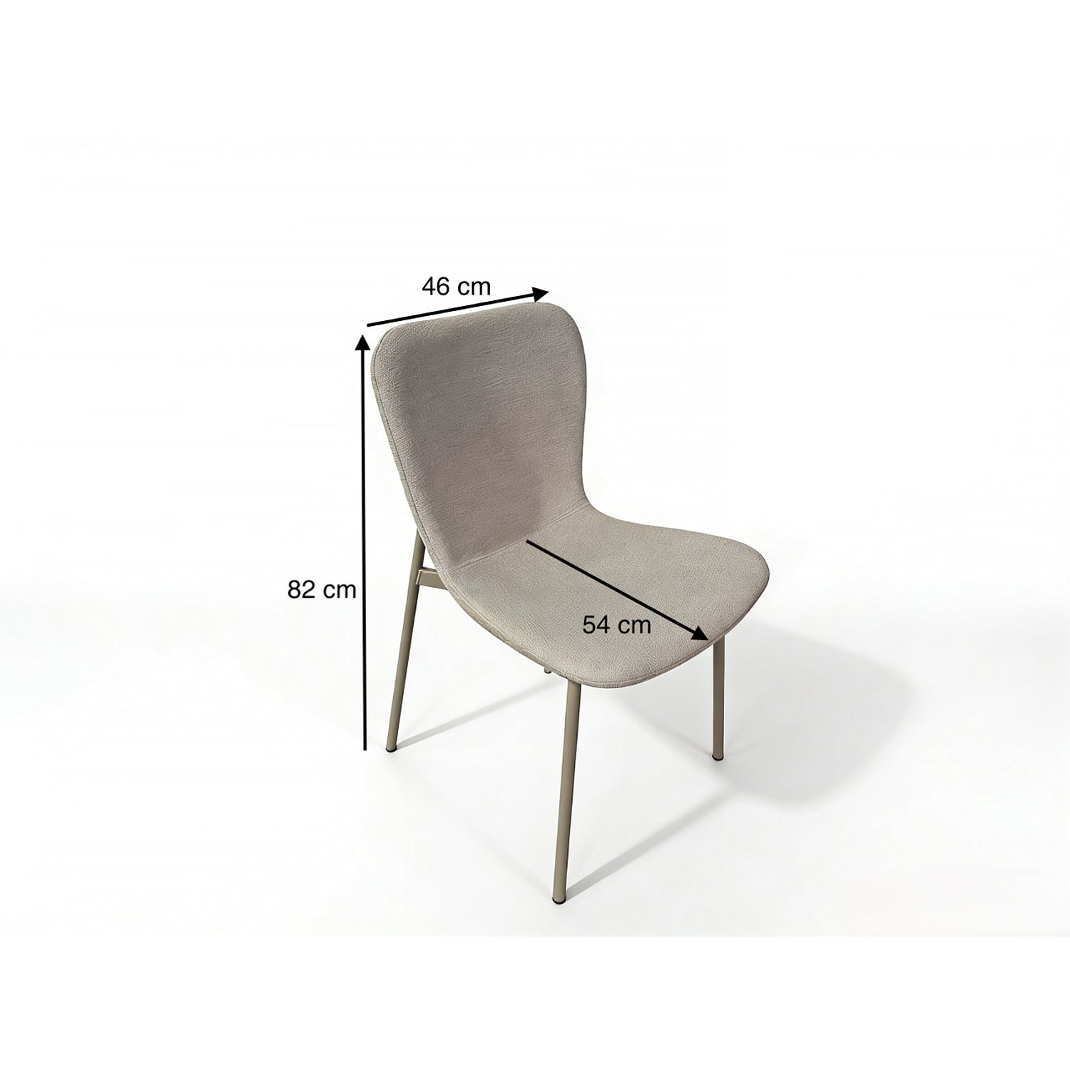 Comedor 4 Puestos Fizz Chenille Beige, Marmolado