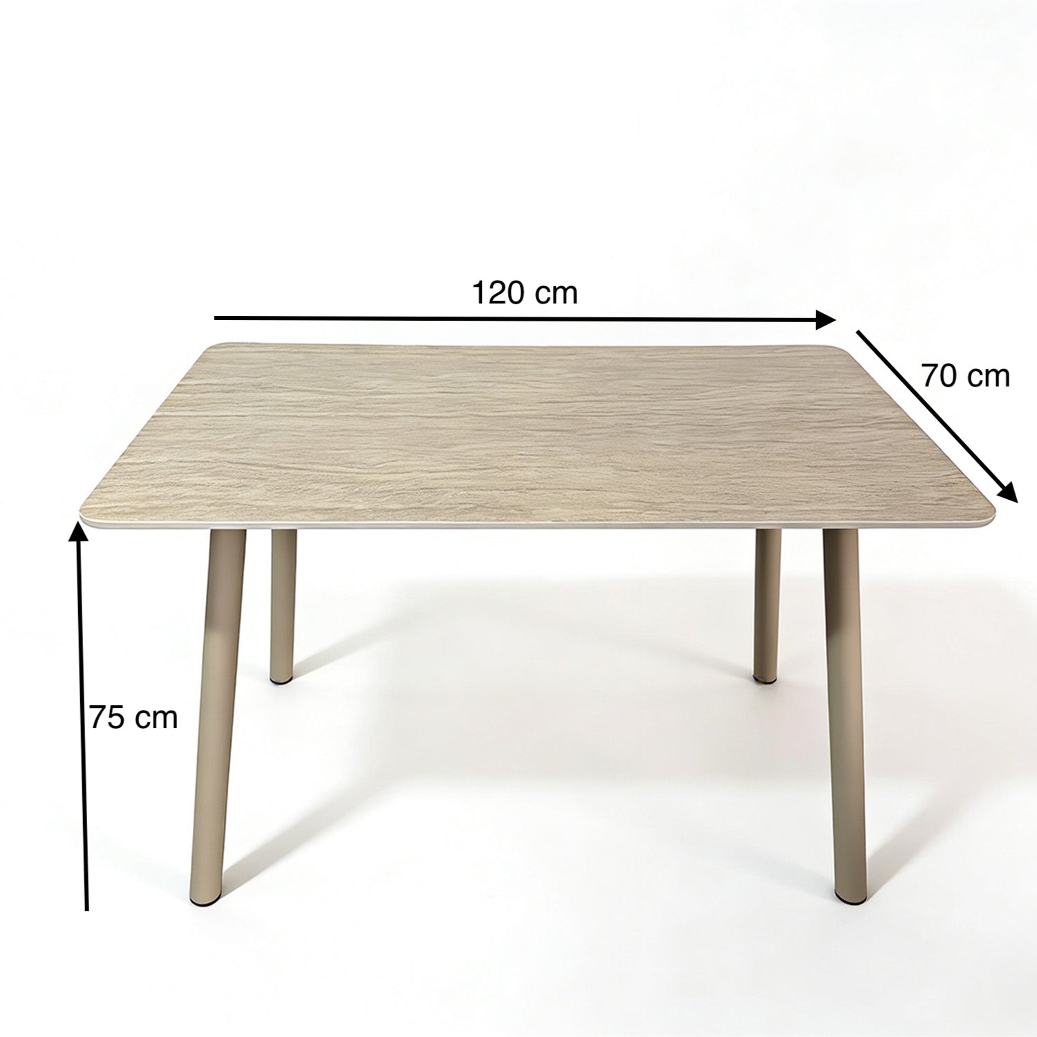 Comedor 4 Puestos Fizz Chenille Mocca, Marmolado